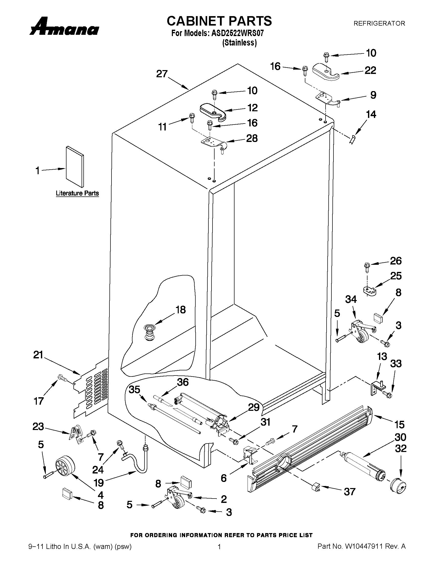 01 - CABINET PARTS