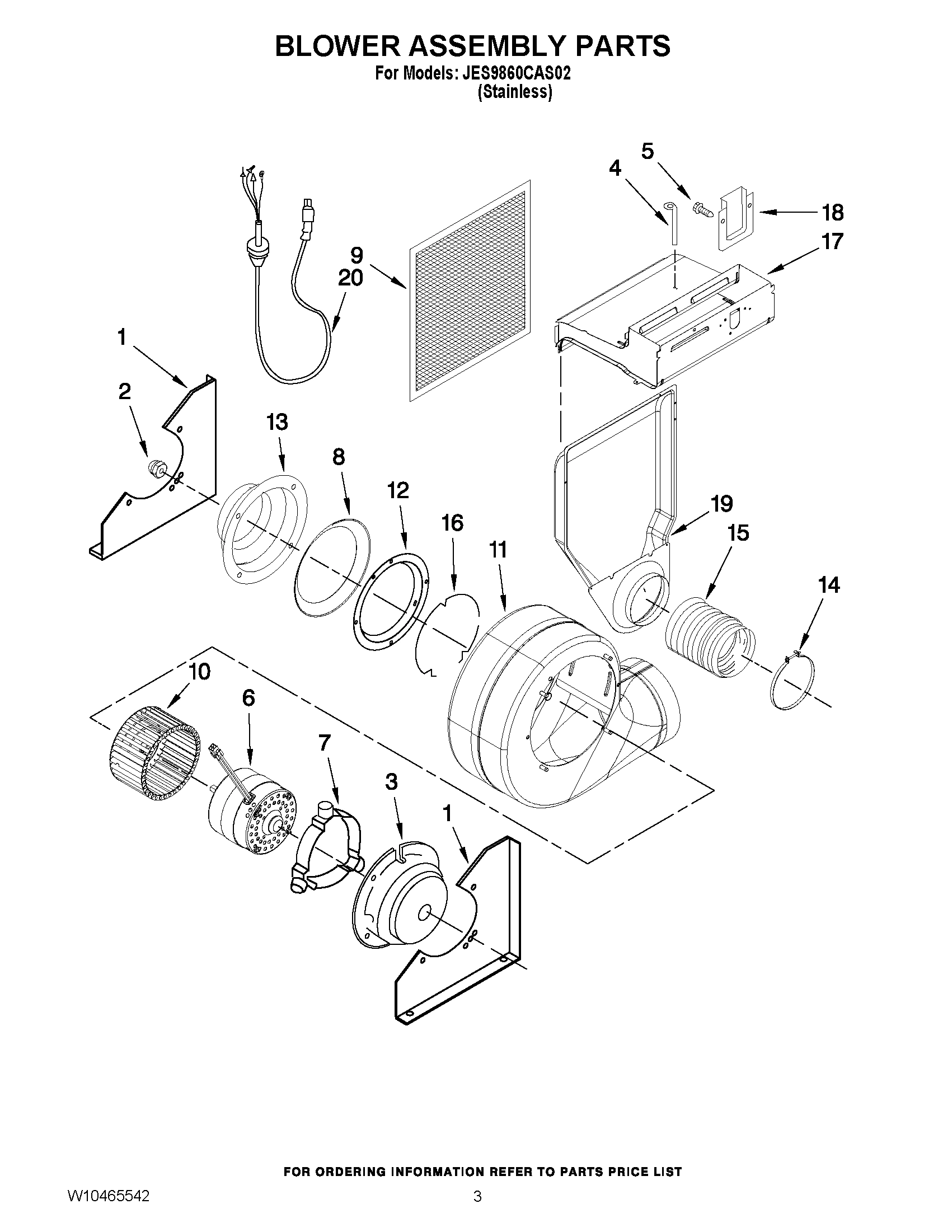 03 - BLOWER ASSEMBLY PARTS