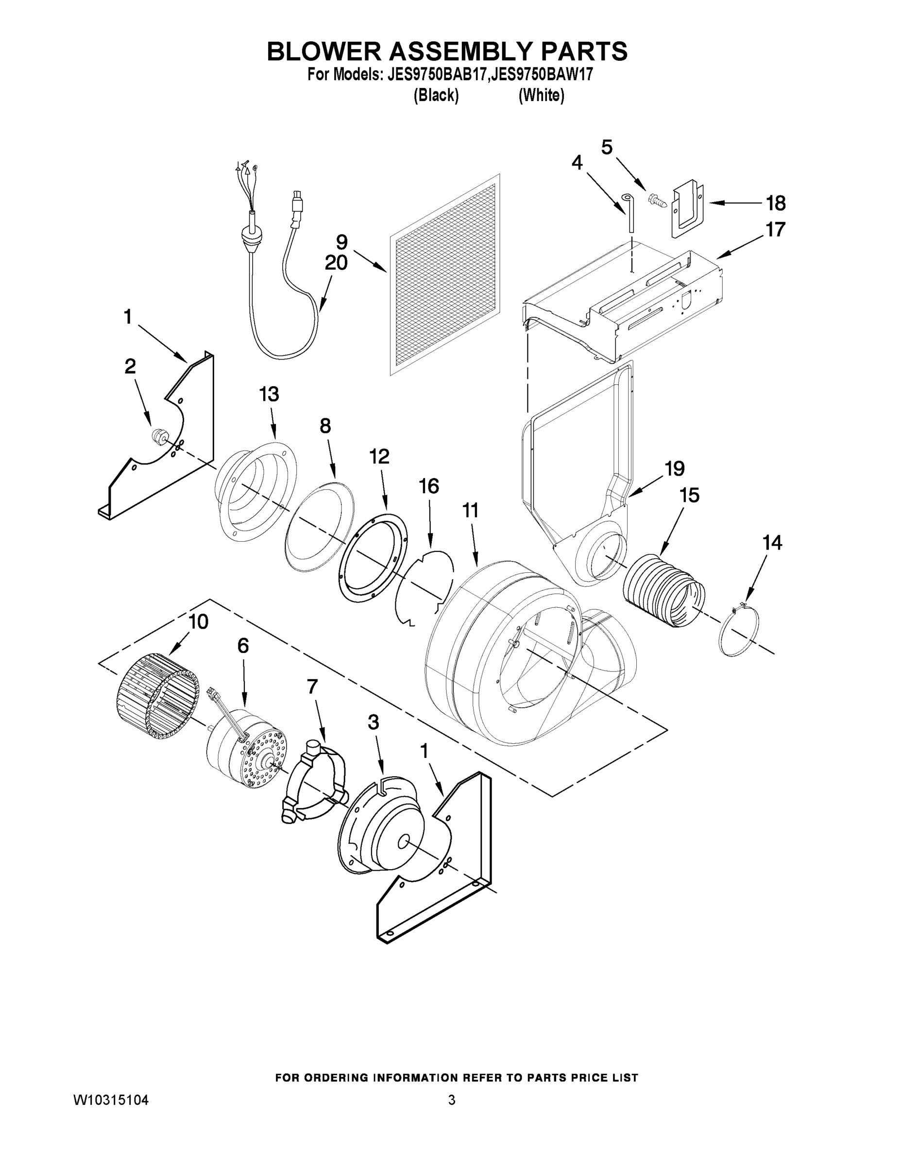 03 - BLOWER ASSEMBLY PARTS