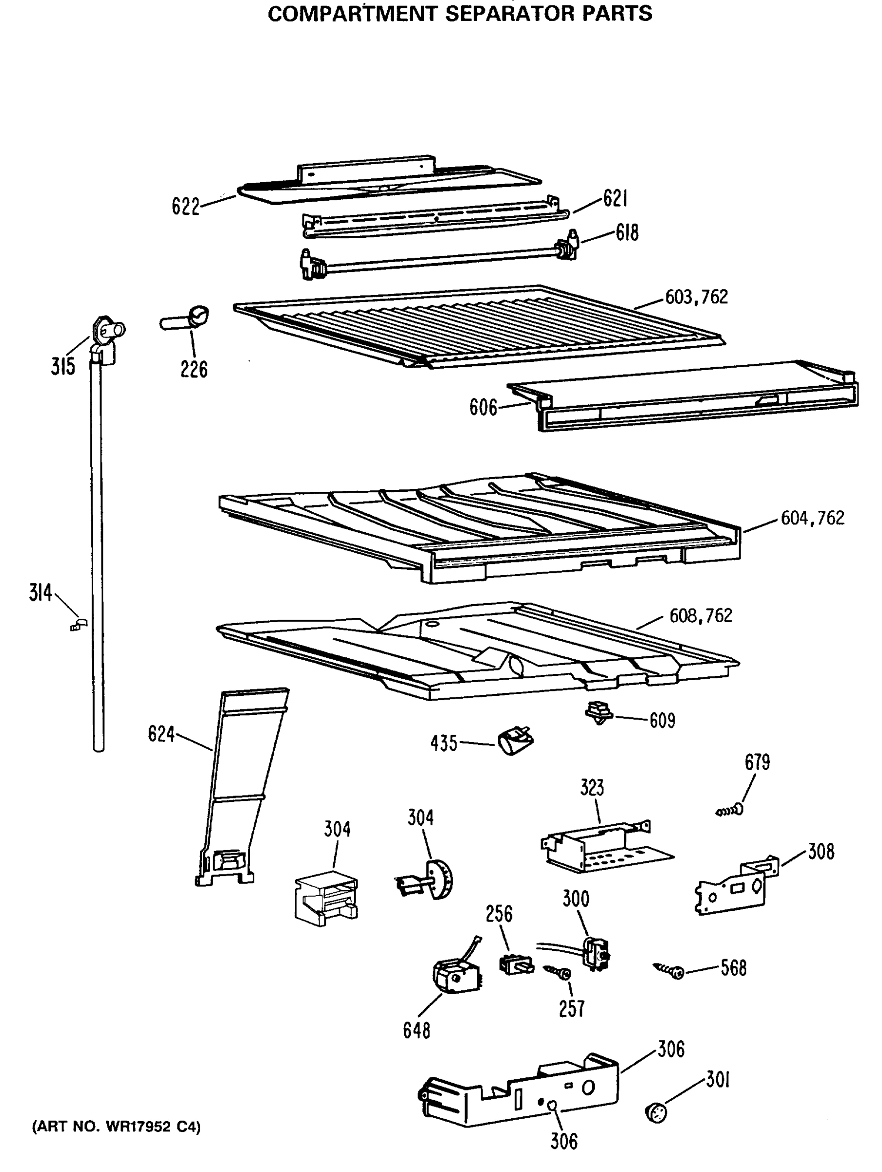 COMPARTMENT SEPARATOR PARTS
