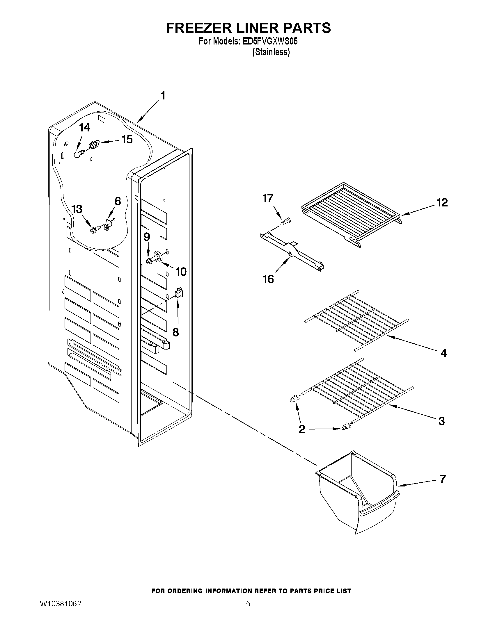 04 - FREEZER LINER PARTS