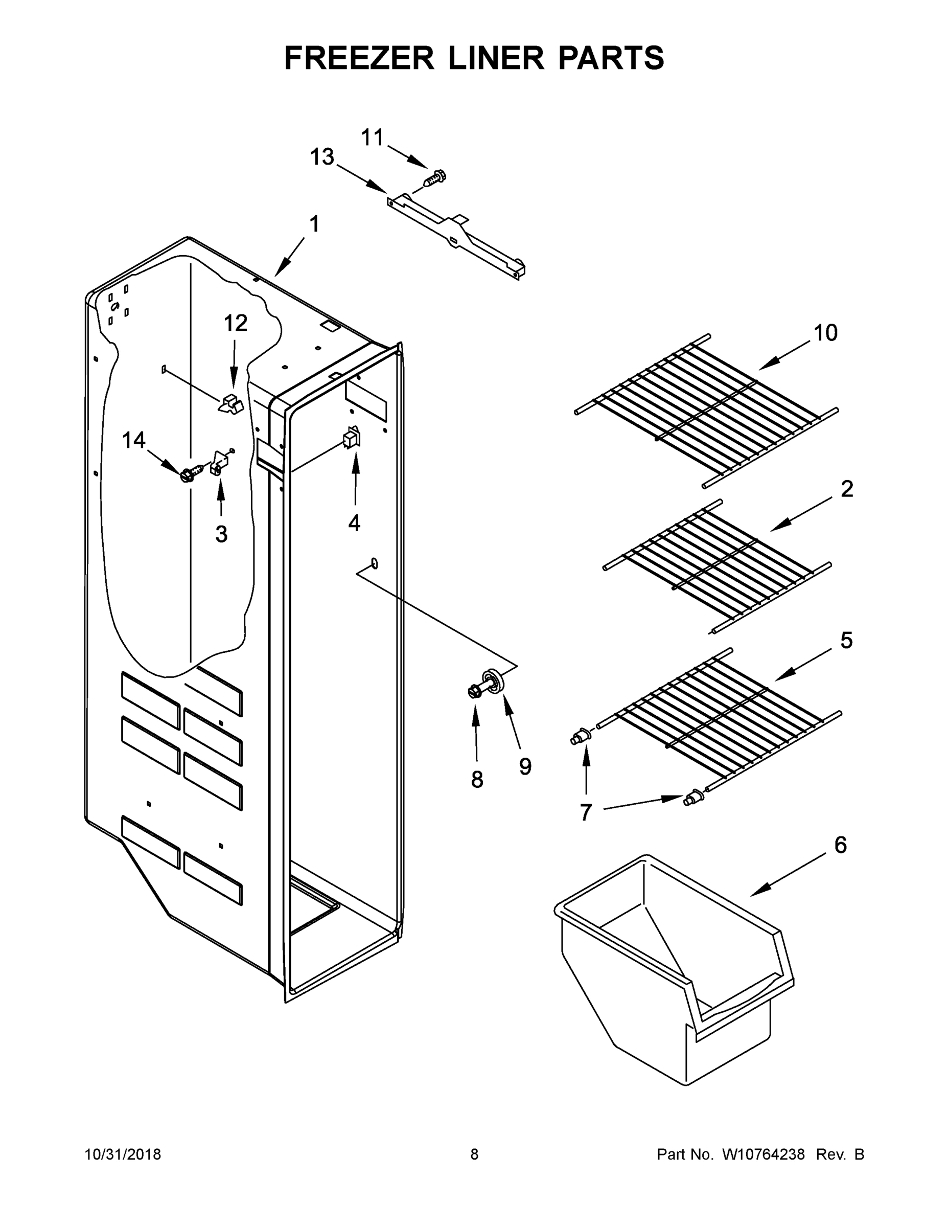 05 - FREEZER LINER PARTS