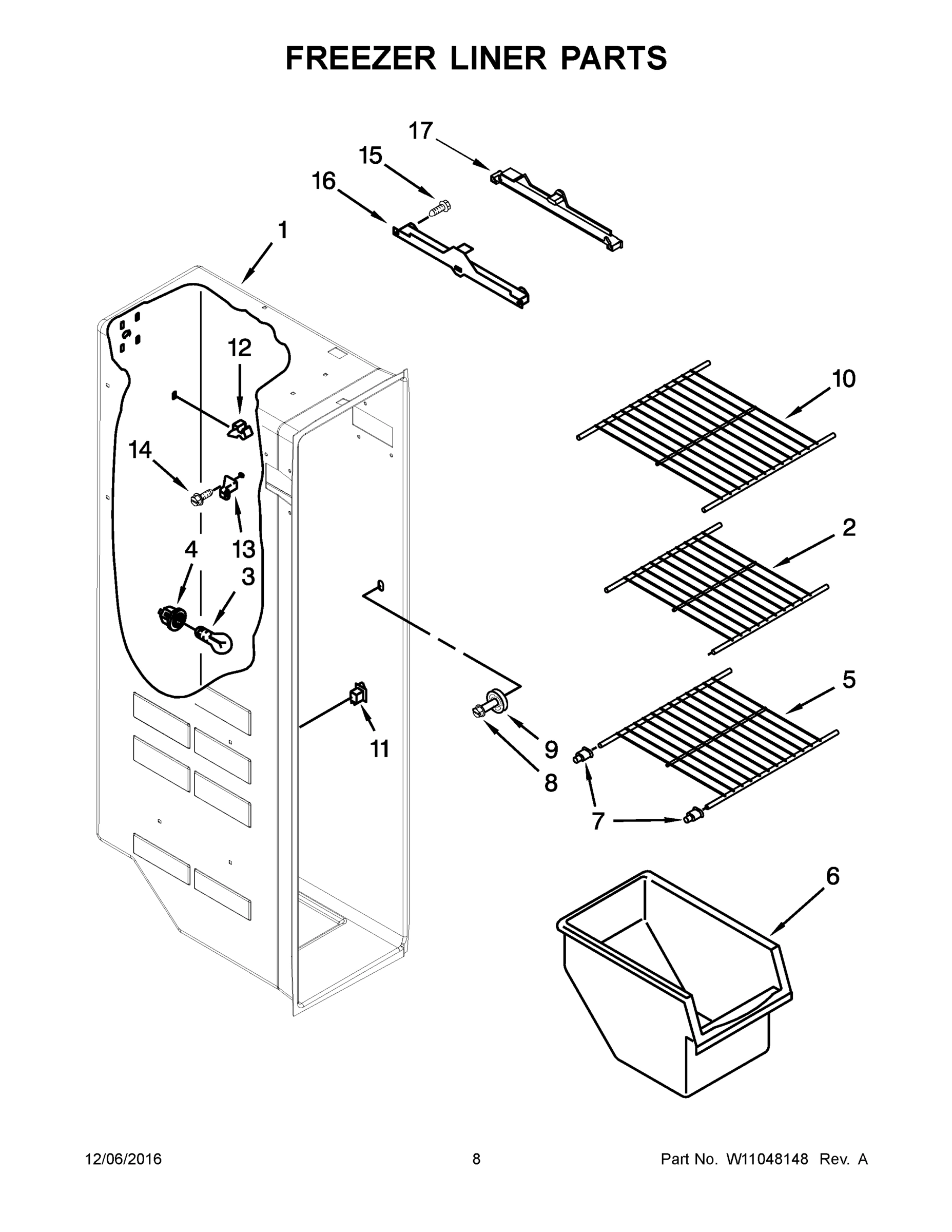 05 - FREEZER LINER PARTS