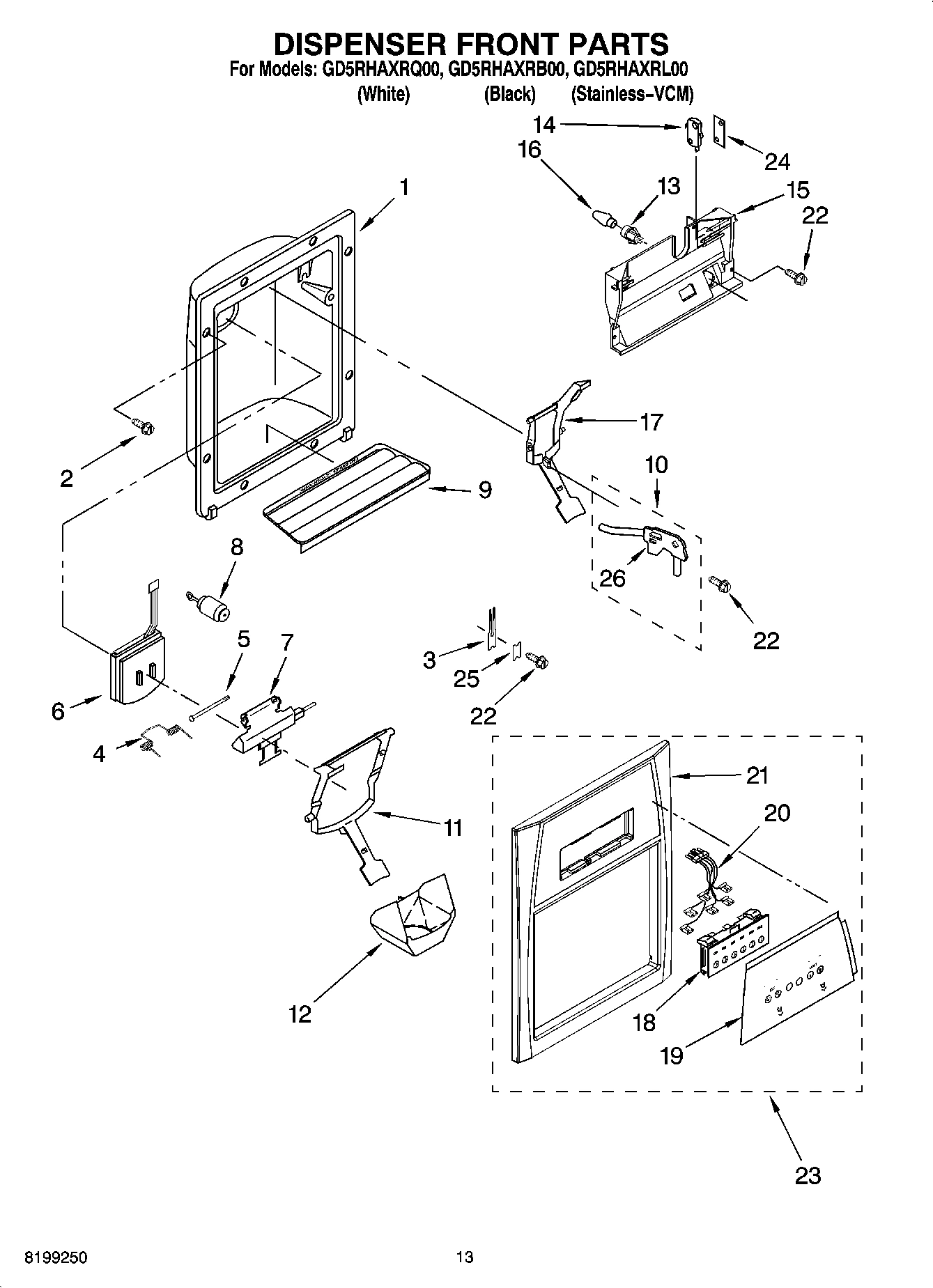 08 - DISPENSER FRONT PARTS