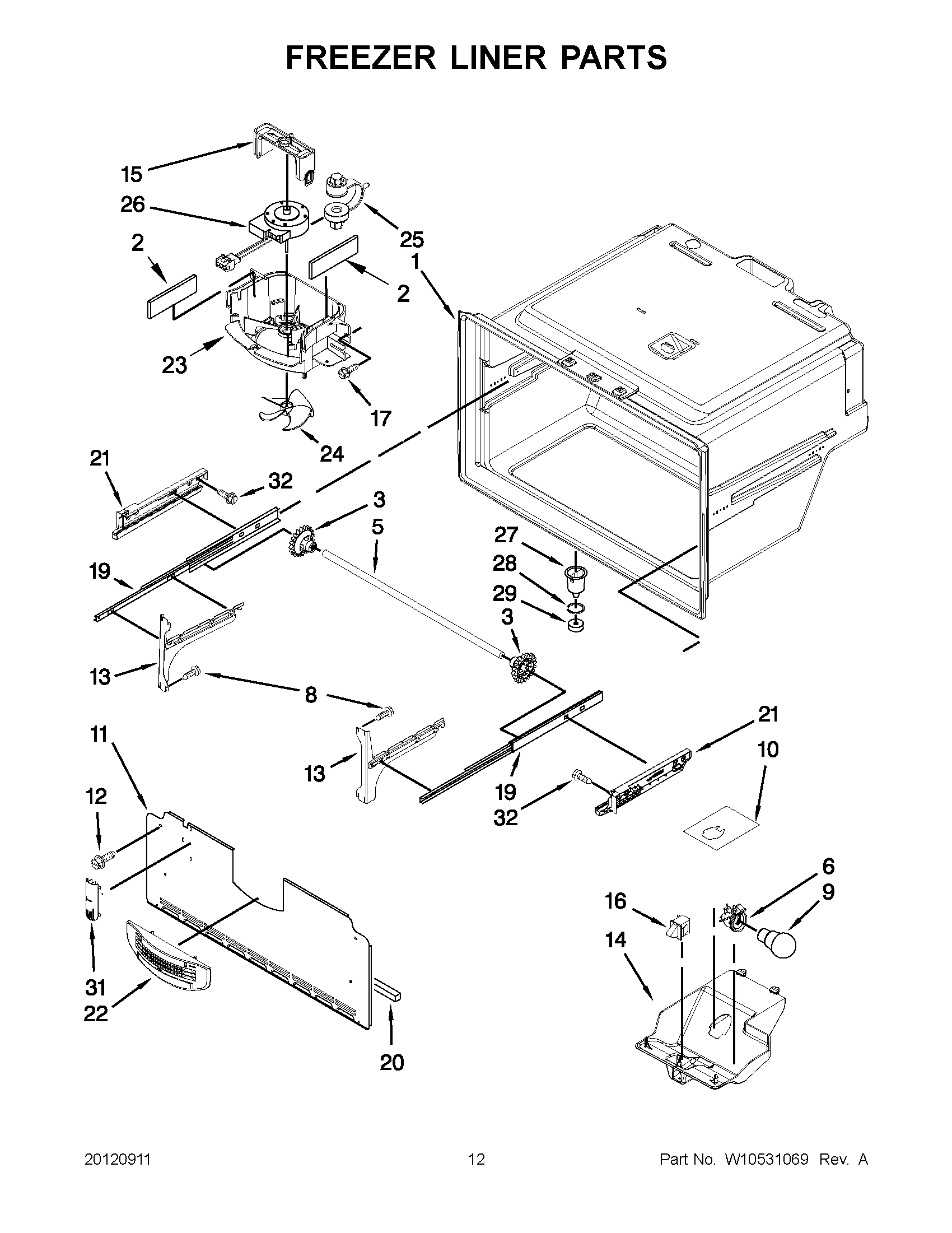 06 - FREEZER LINER PARTS