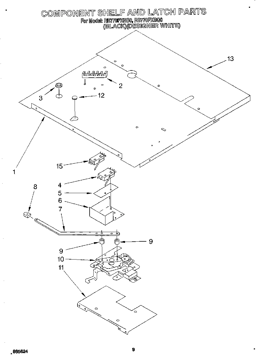 06 - COMPONENT SHELF AND LATCH