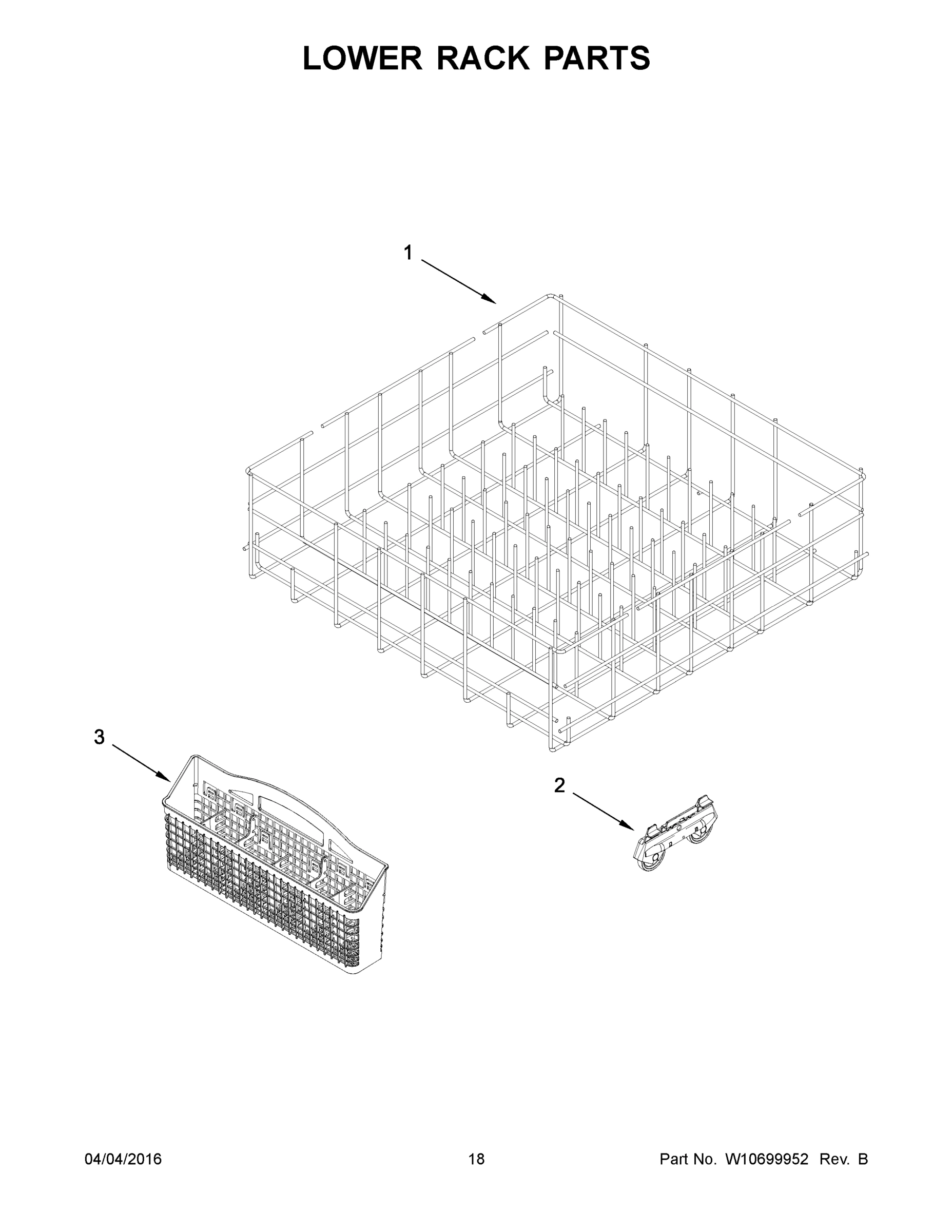10 - LOWER RACK PARTS