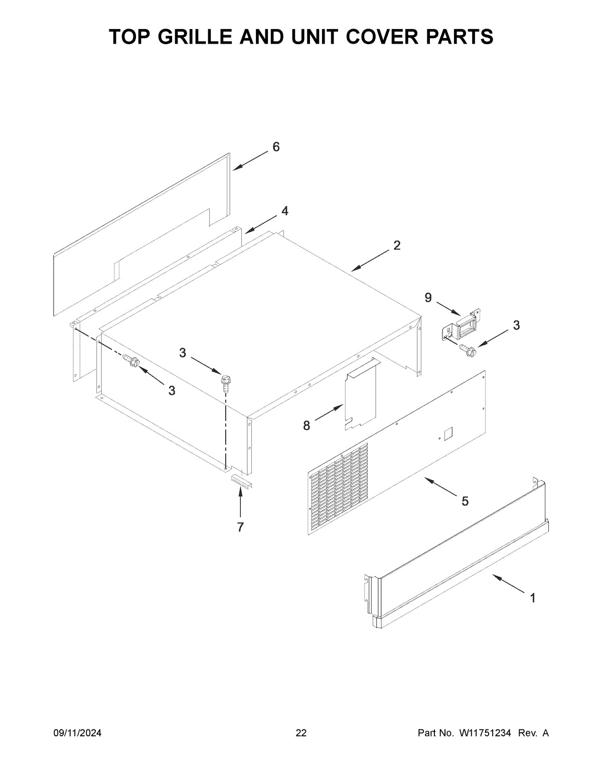 12 - TOP GRILLE AND UNIT COVER PARTS