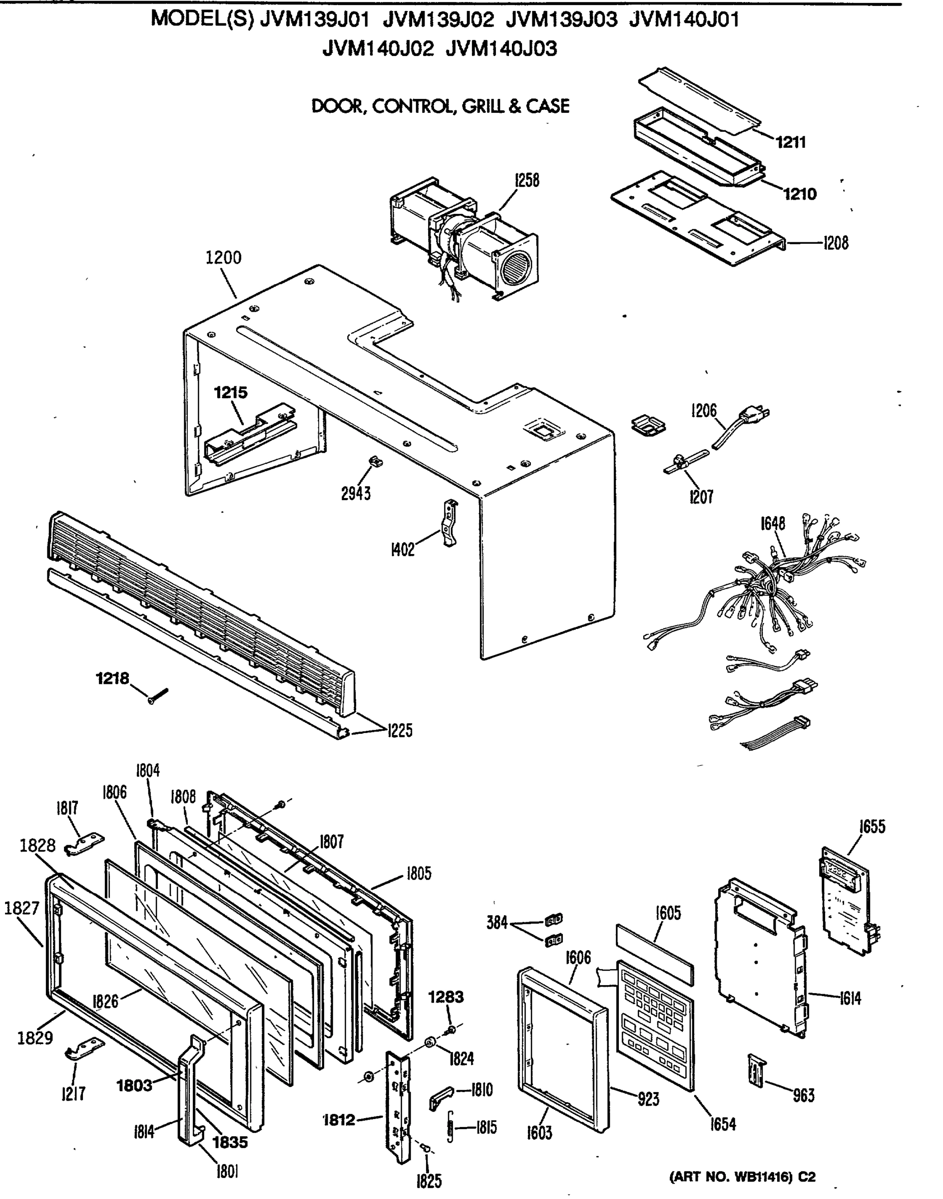 DOOR, CONTROL, GRILL & CASE