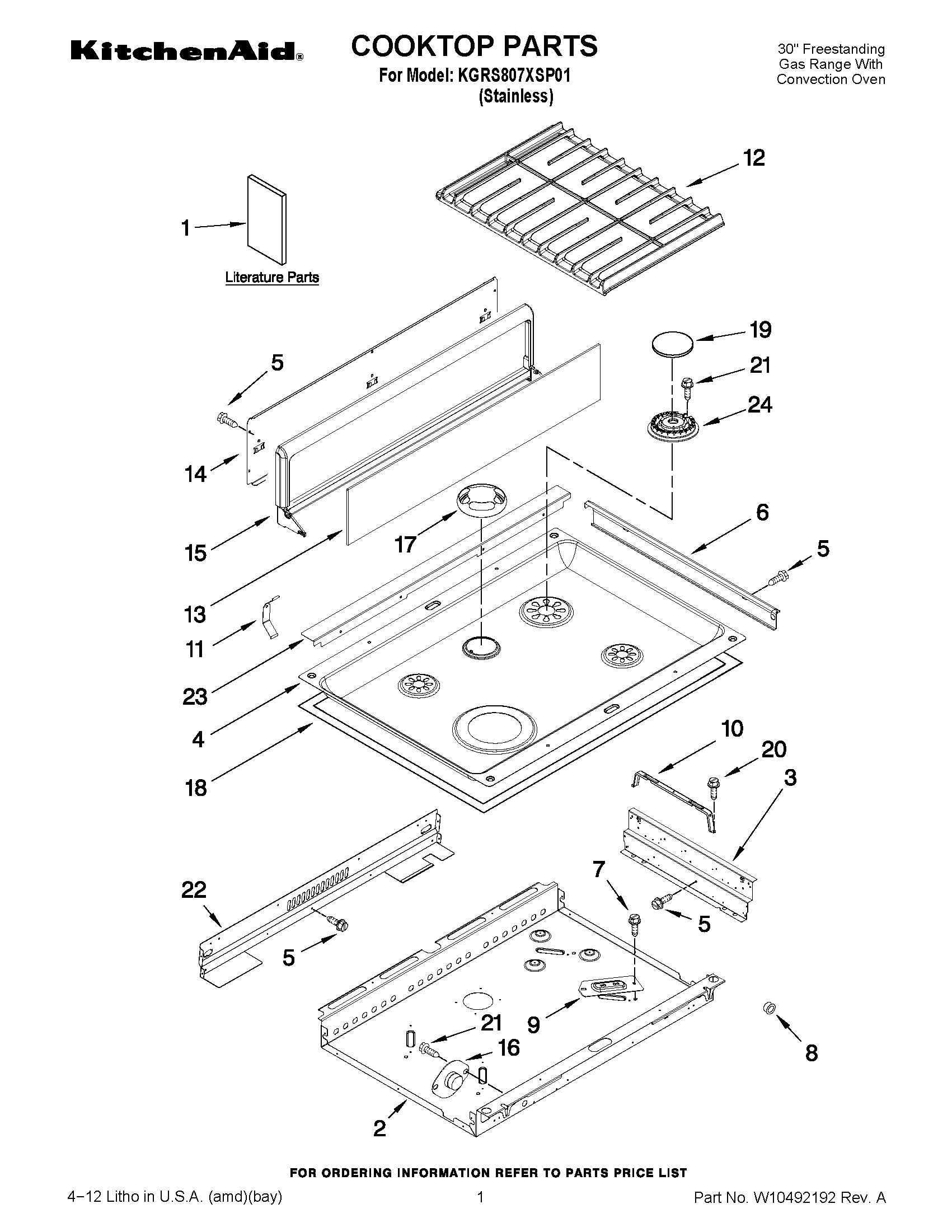01 - COOKTOP PARTS