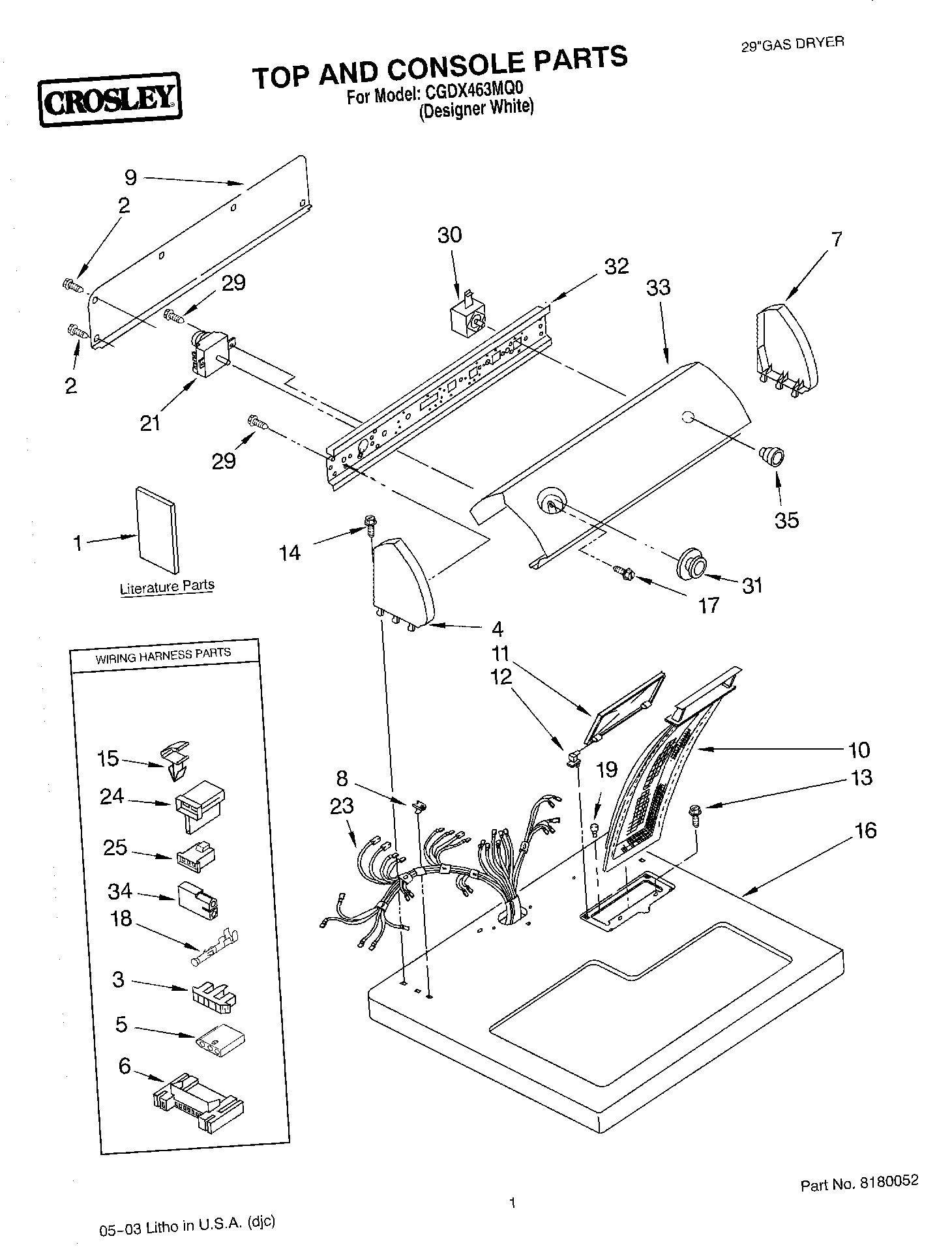 01 - TOP AND CONSOLE PARTS
