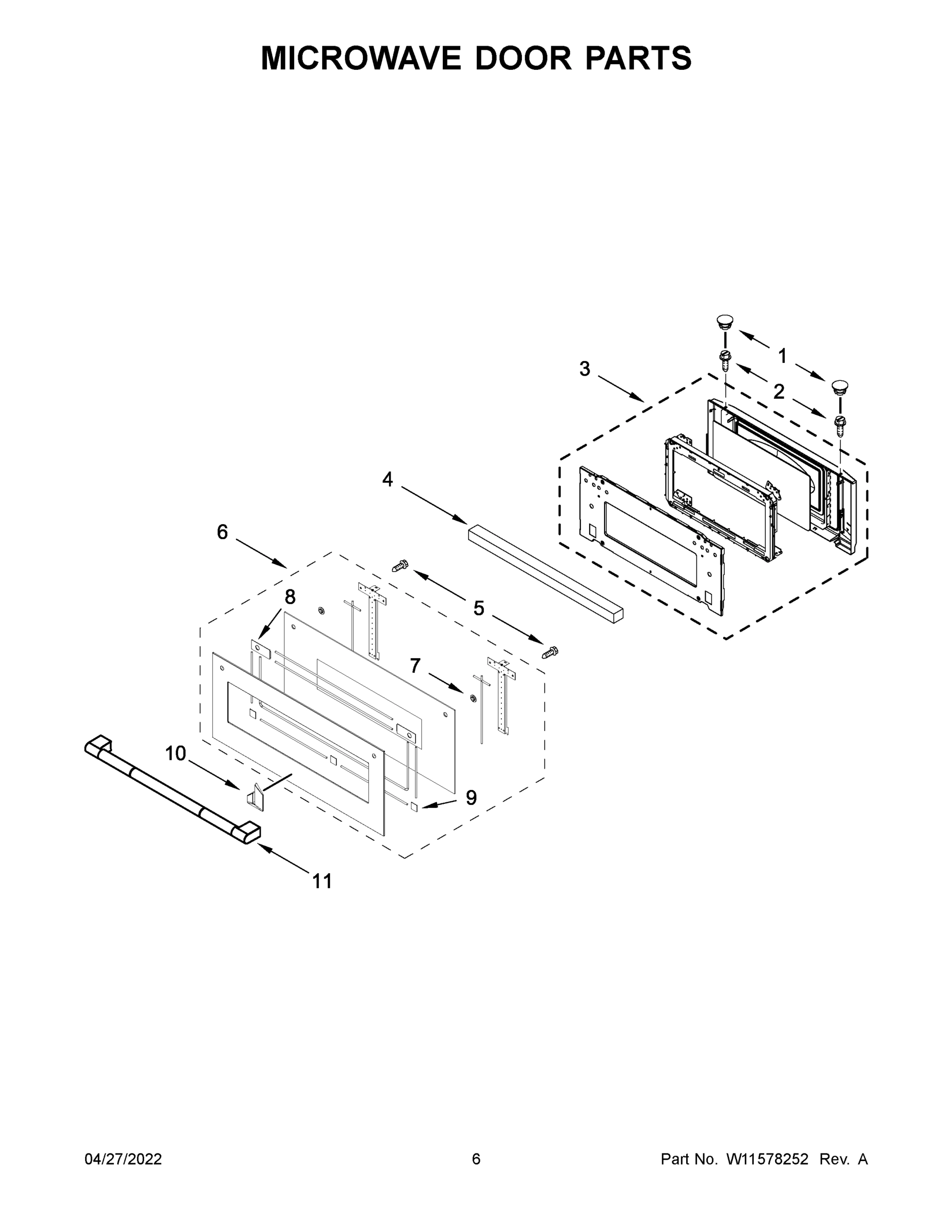 04 - MICROWAVE DOOR PARTS