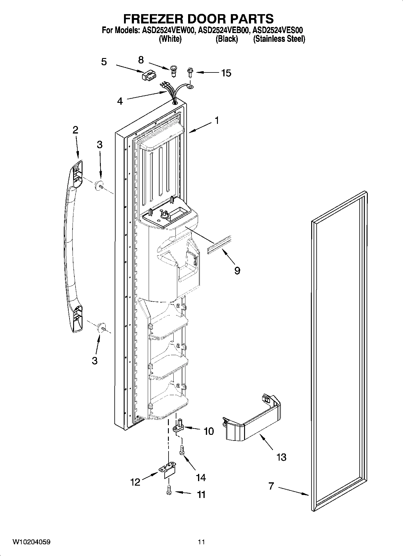 07 - FREEZER DOOR PARTS
