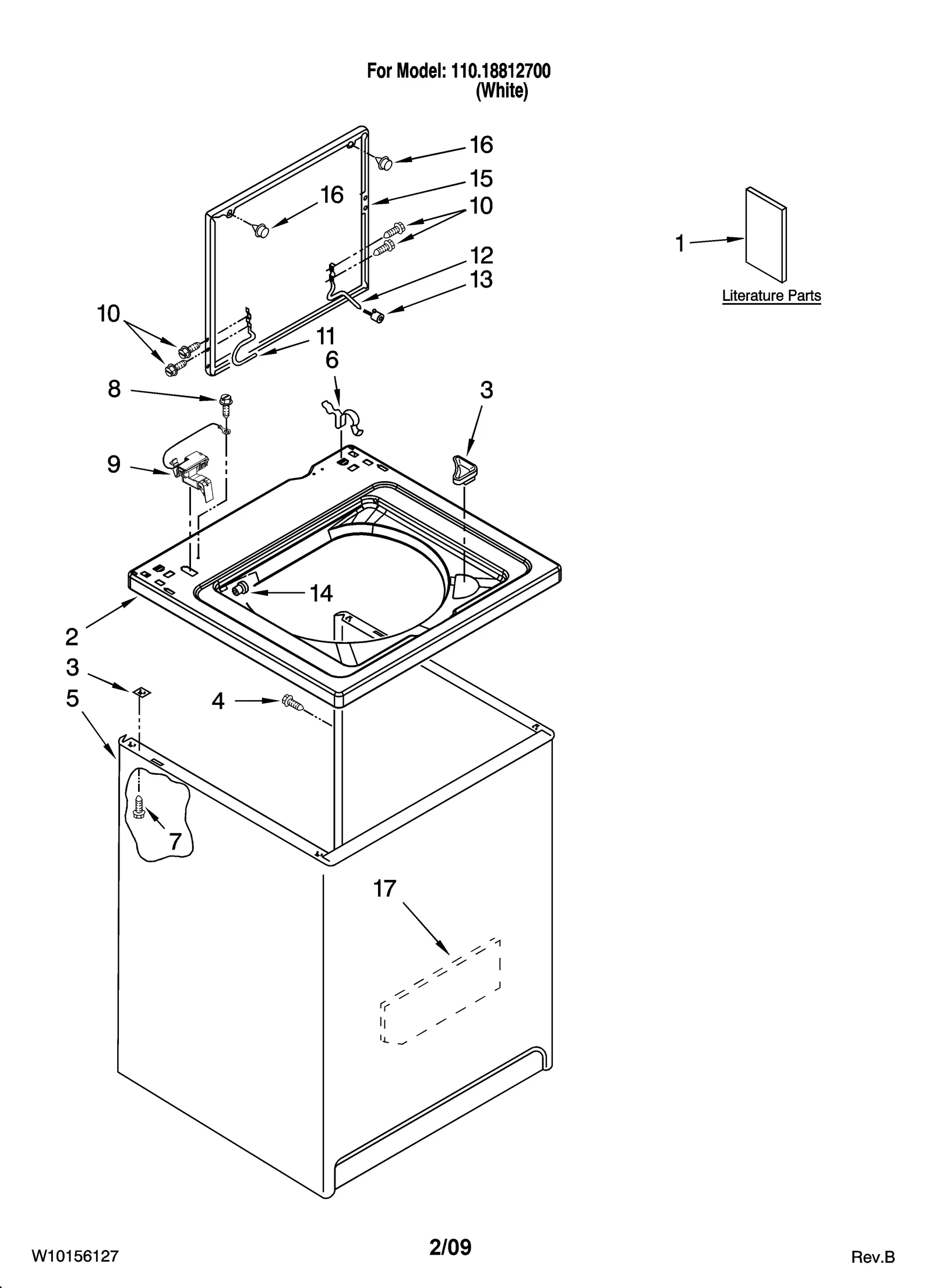TOP AND CABINET PARTS