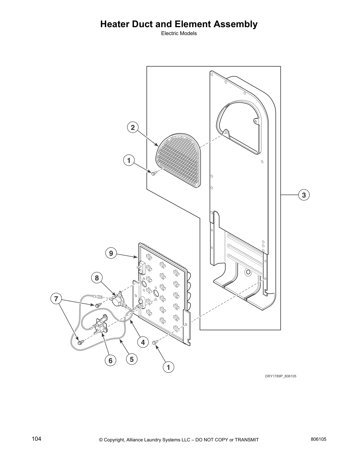 Heater Duct and Element Assembly