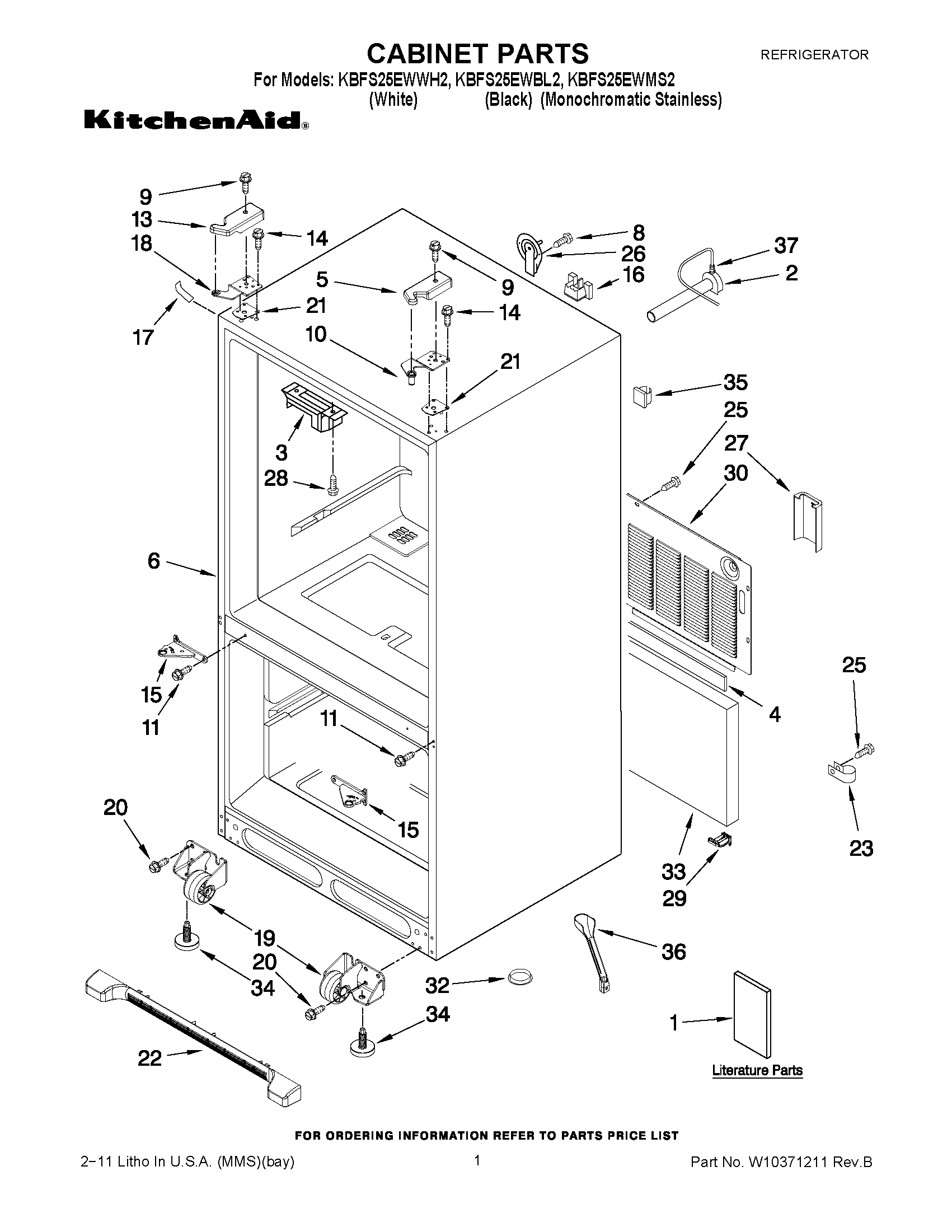 01 - CABINET PARTS