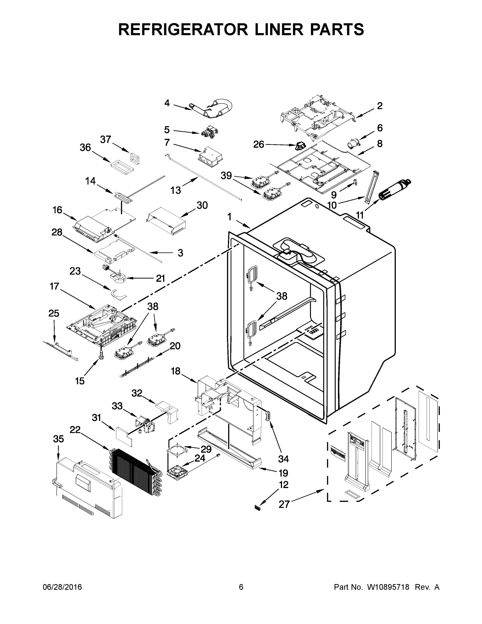 04 - REFRIGERATOR LINER PARTS