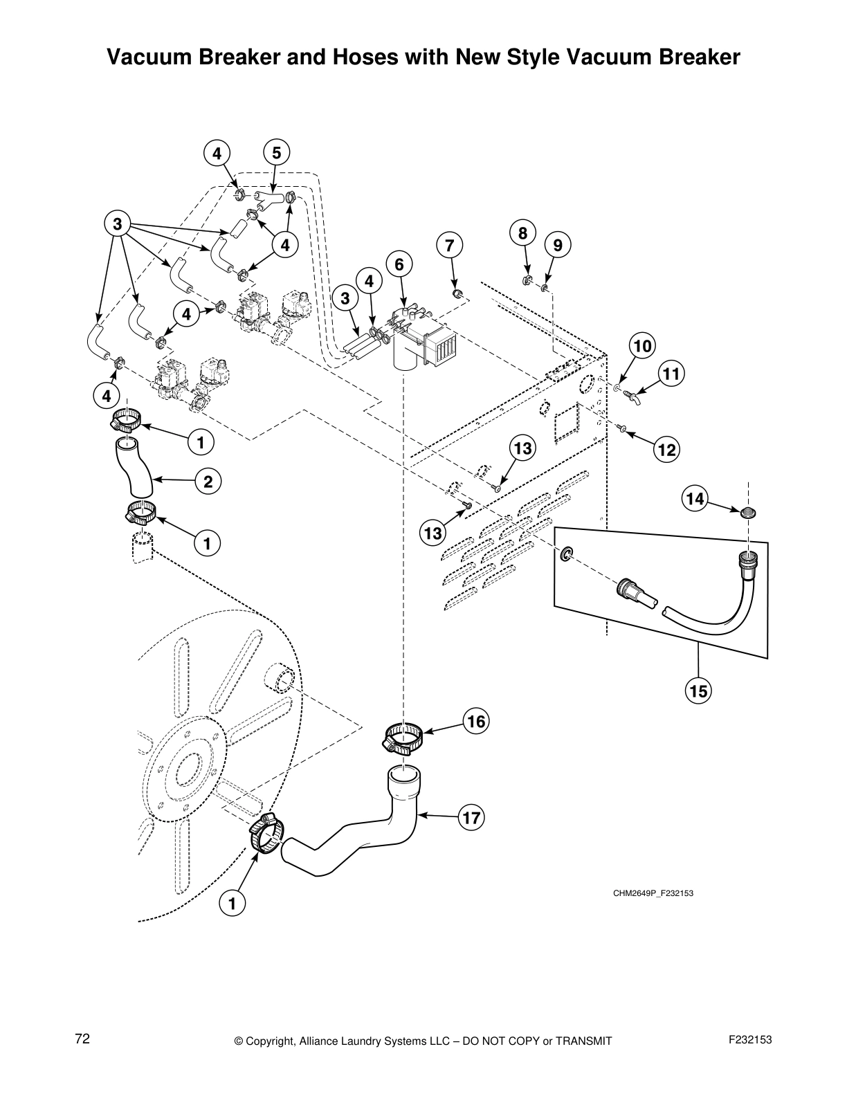 Vacuum Breaker and Hoses with New Style Vacuum Breaker