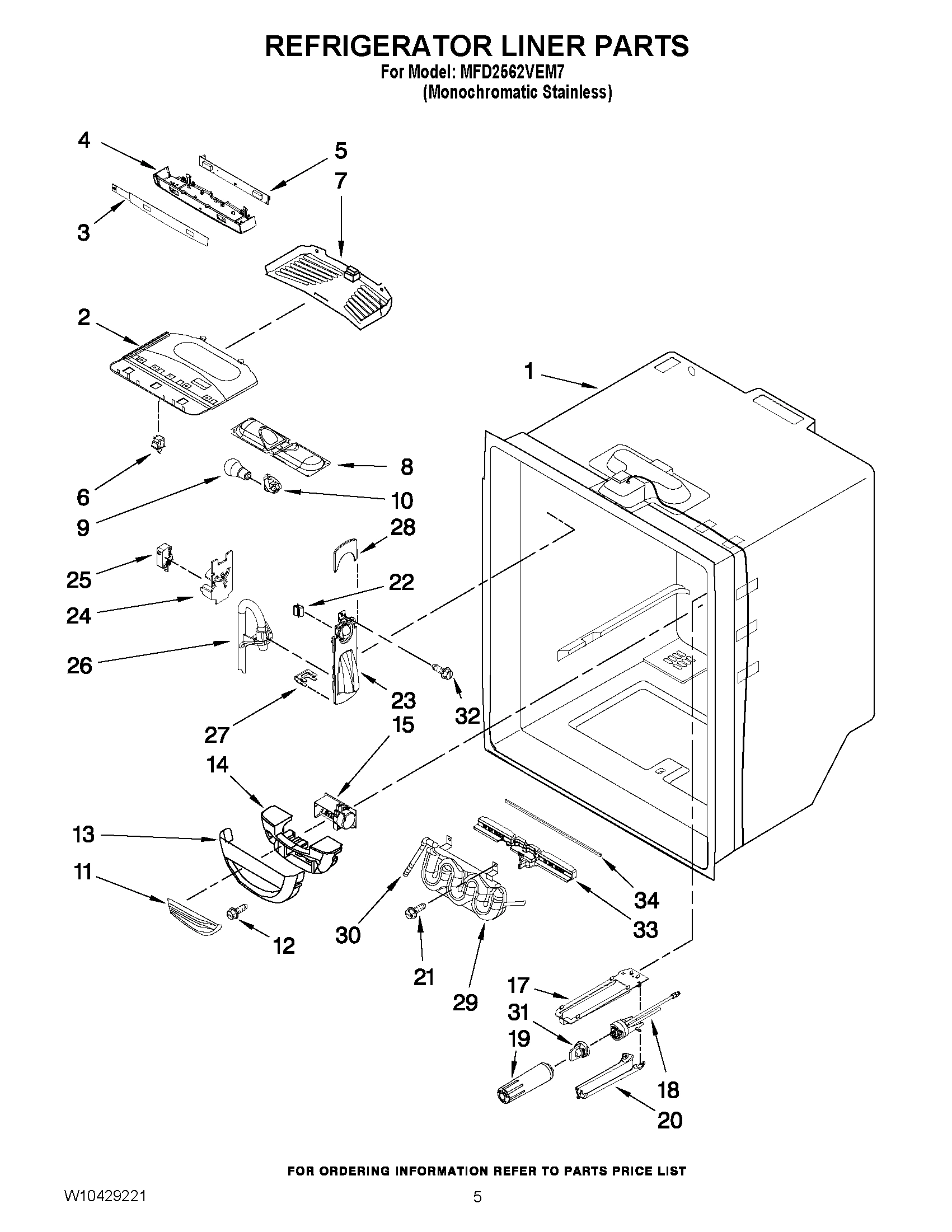 03 - REFRIGERATOR LINER PARTS