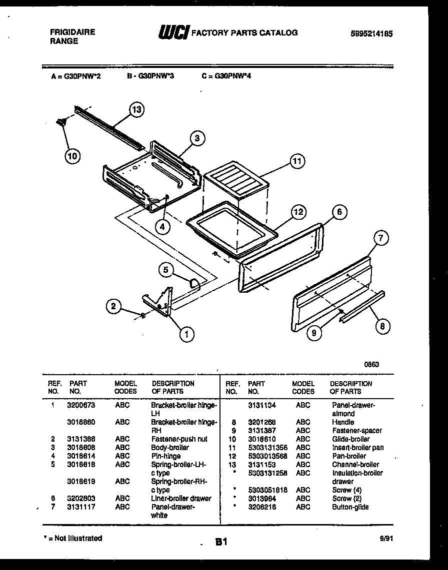 05 - BROILER DRAWER PARTS