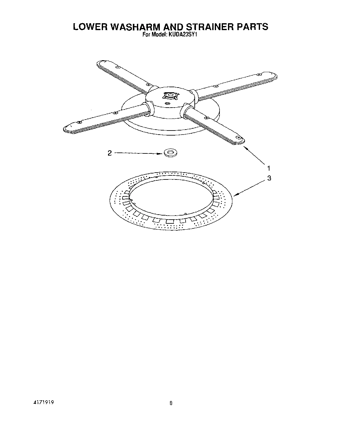 05 - LOWER WASHARM AND STRAINER