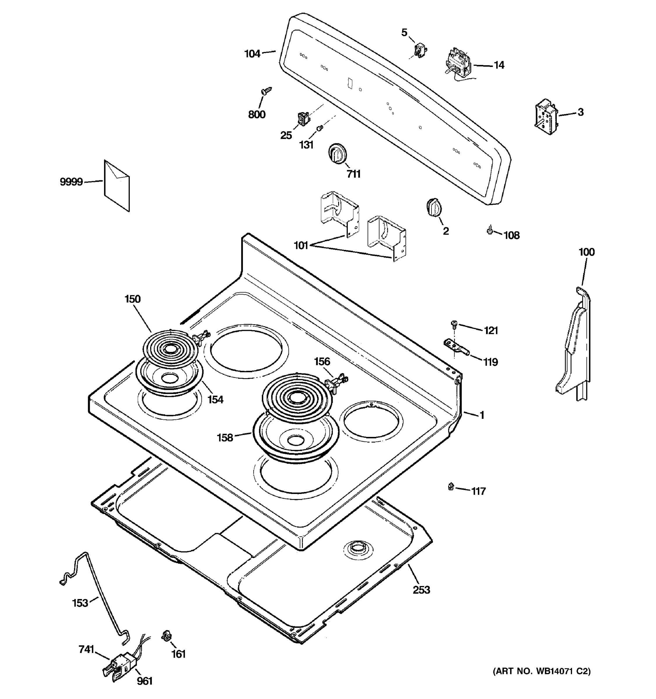 CONTROL PANEL & COOKTOP