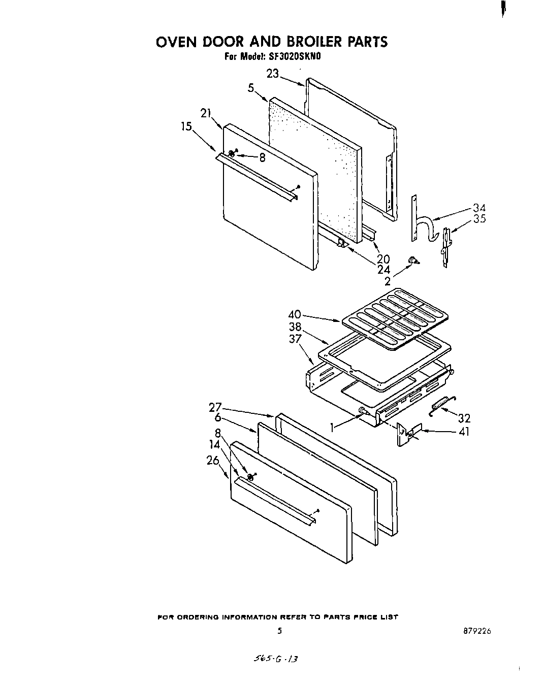 05 - OVEN DOOR AND BROILER