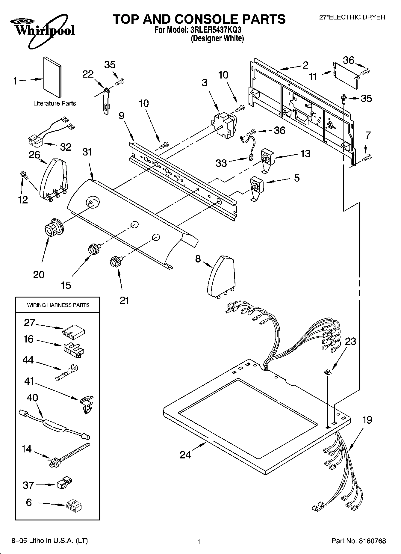 01 - TOP AND CONSOLE PARTS