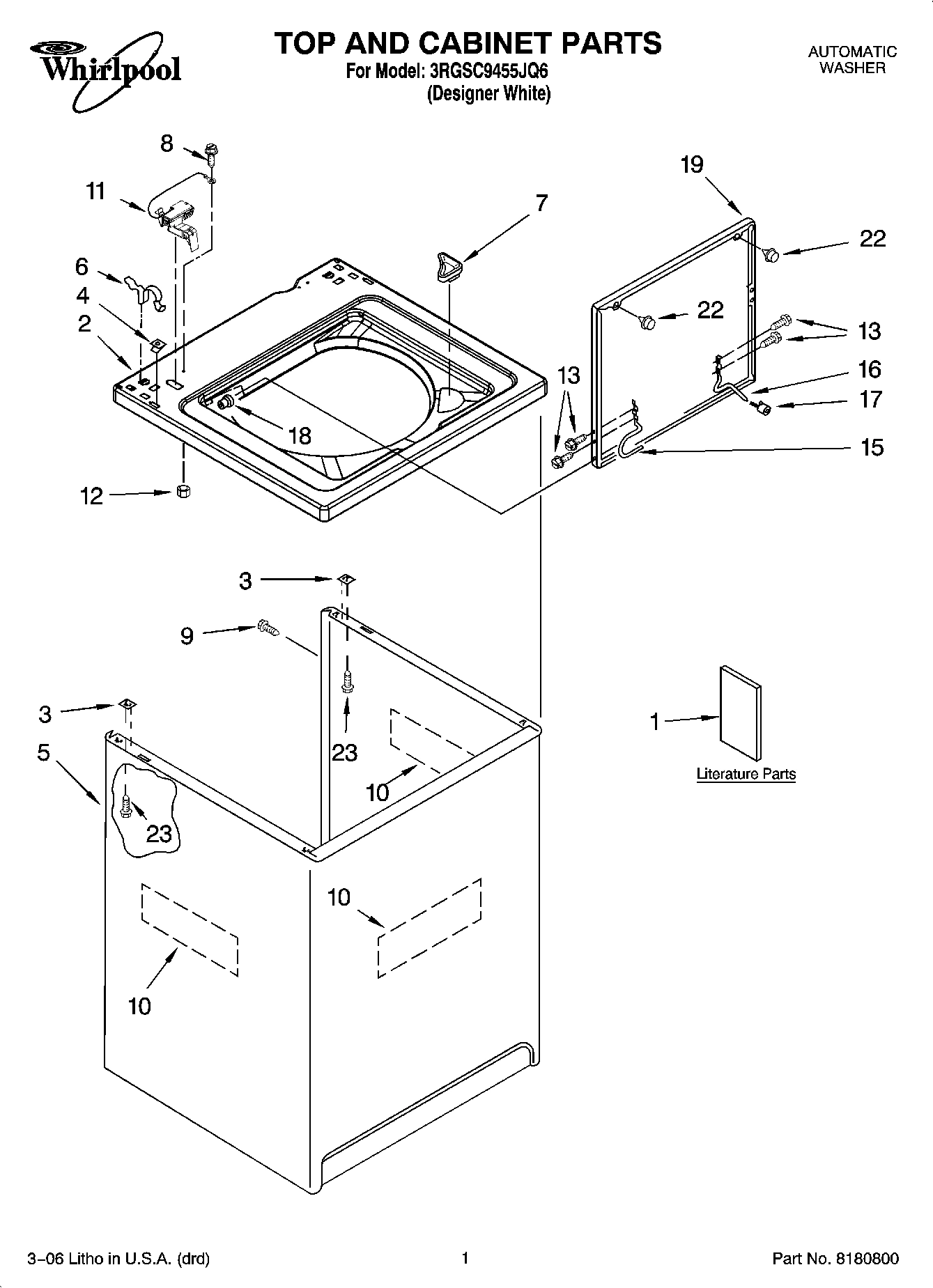 01 - TOP AND CABINET PARTS