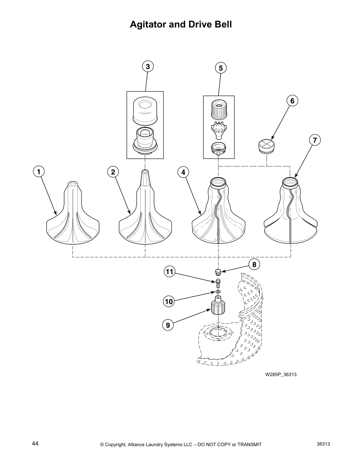 Agitator and Drive Bell
