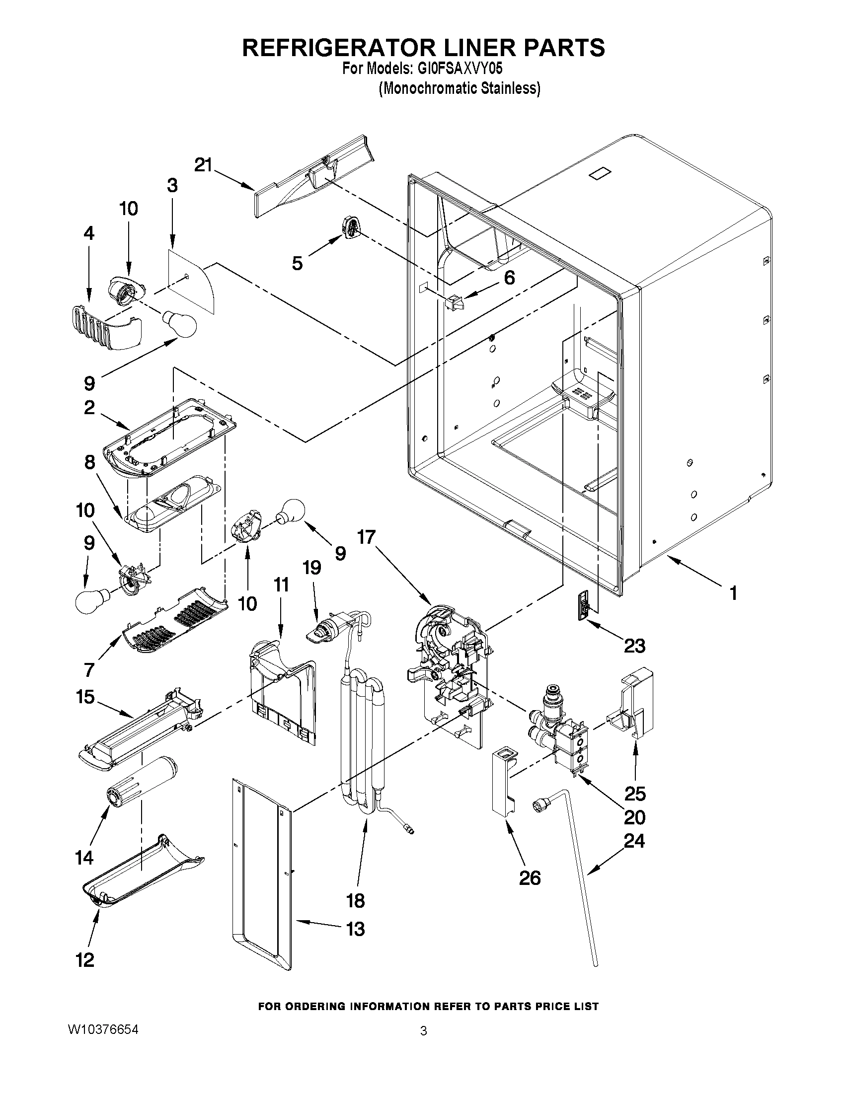 02 - REFRIGERATOR LINER PARTS