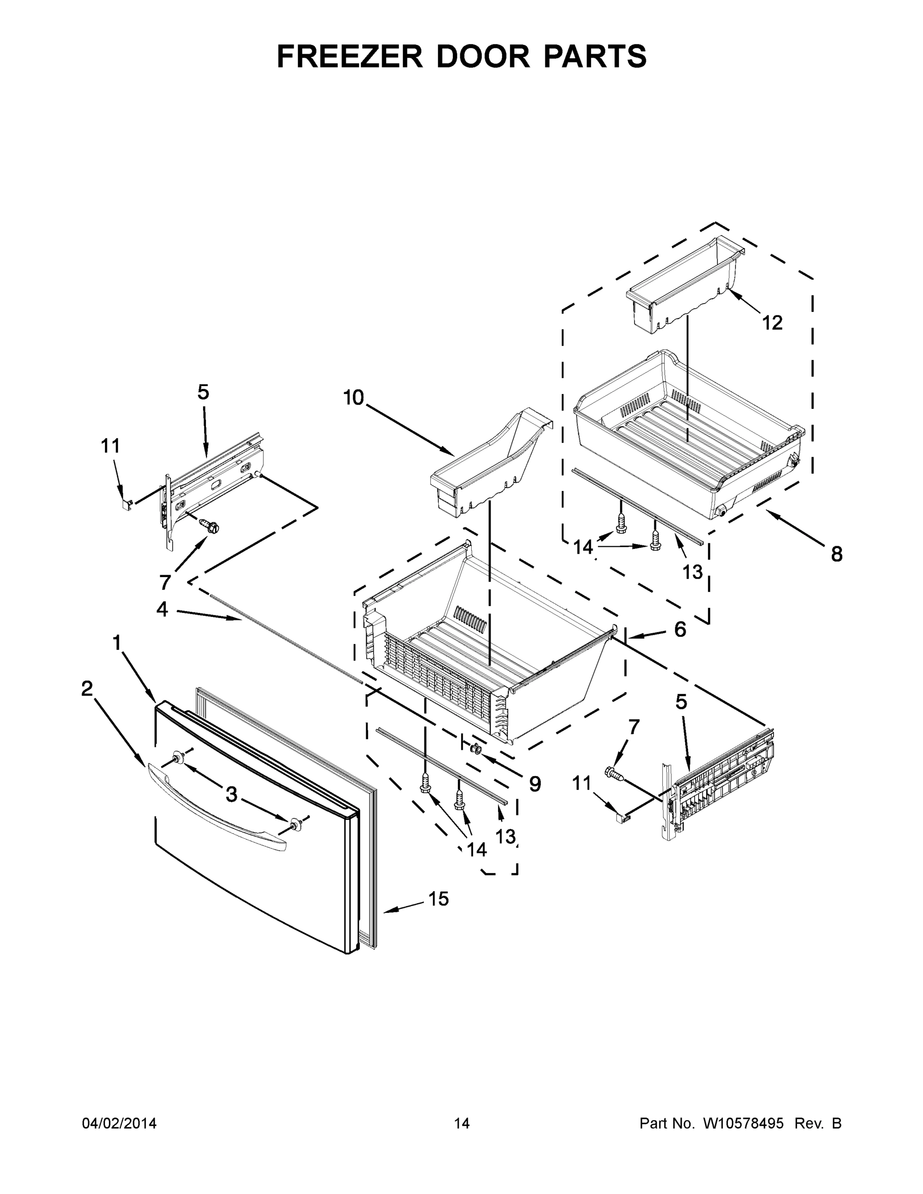 08 - FREEZER DOOR PARTS