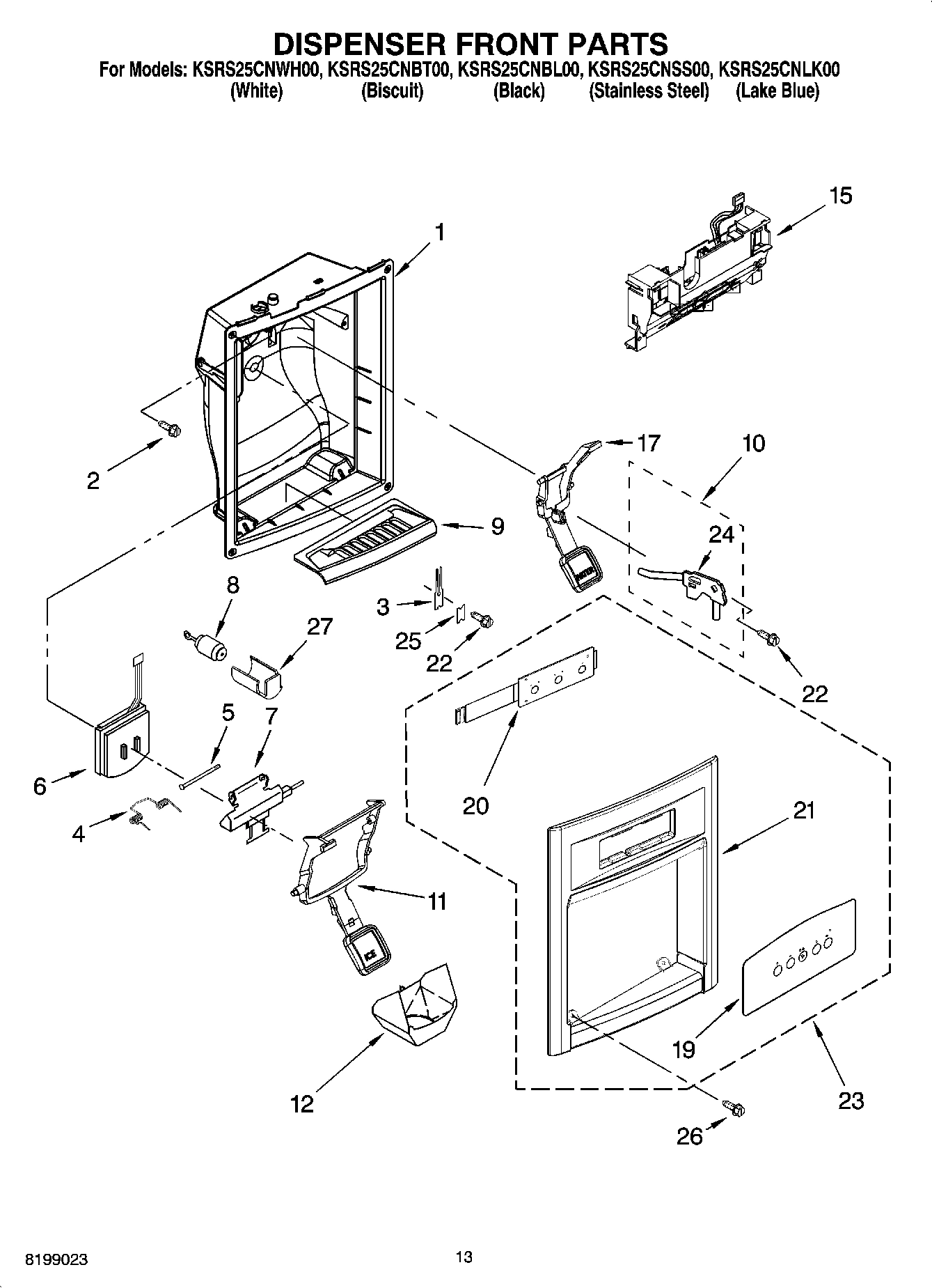 08 - DISPENSER FRONT PARTS