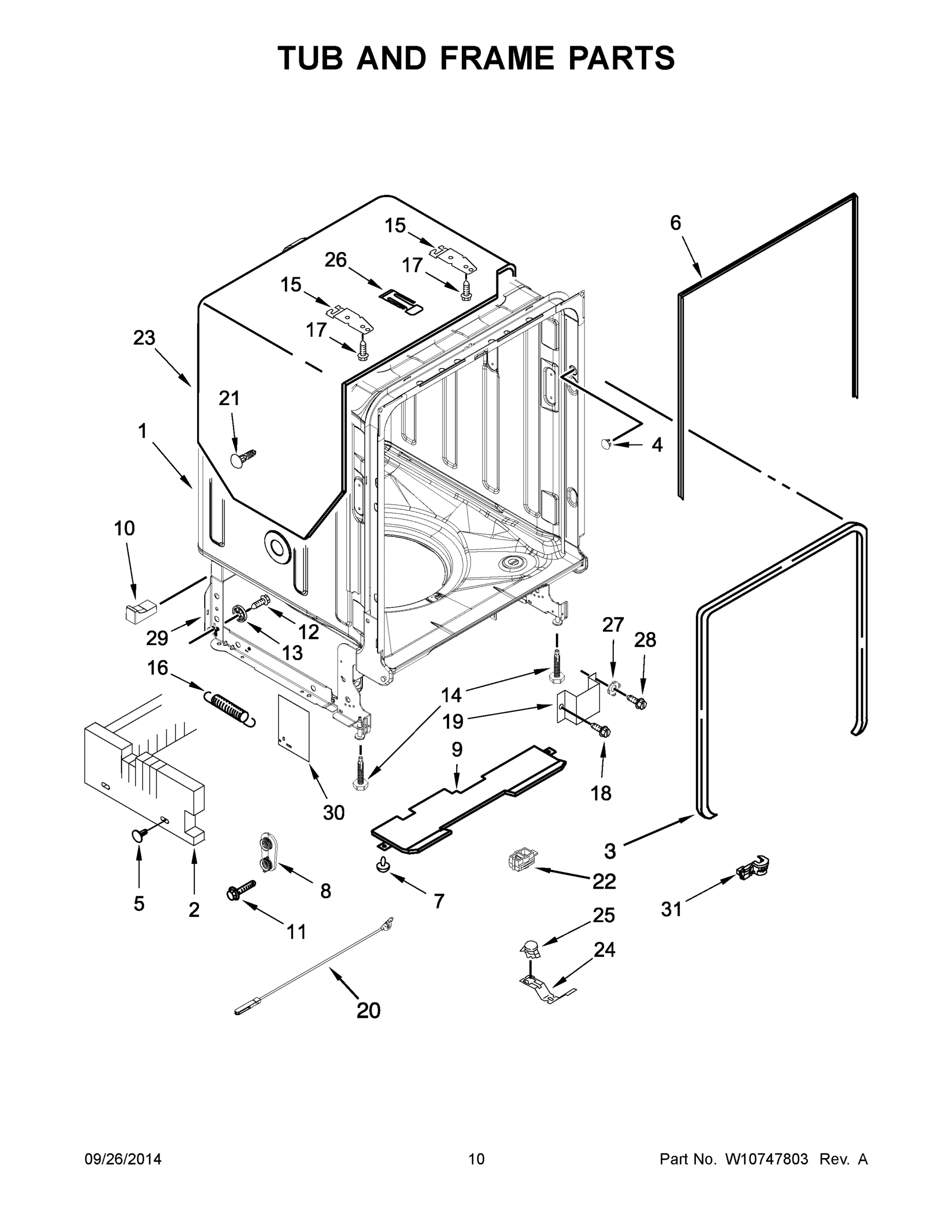 06 - TUB AND FRAME PARTS