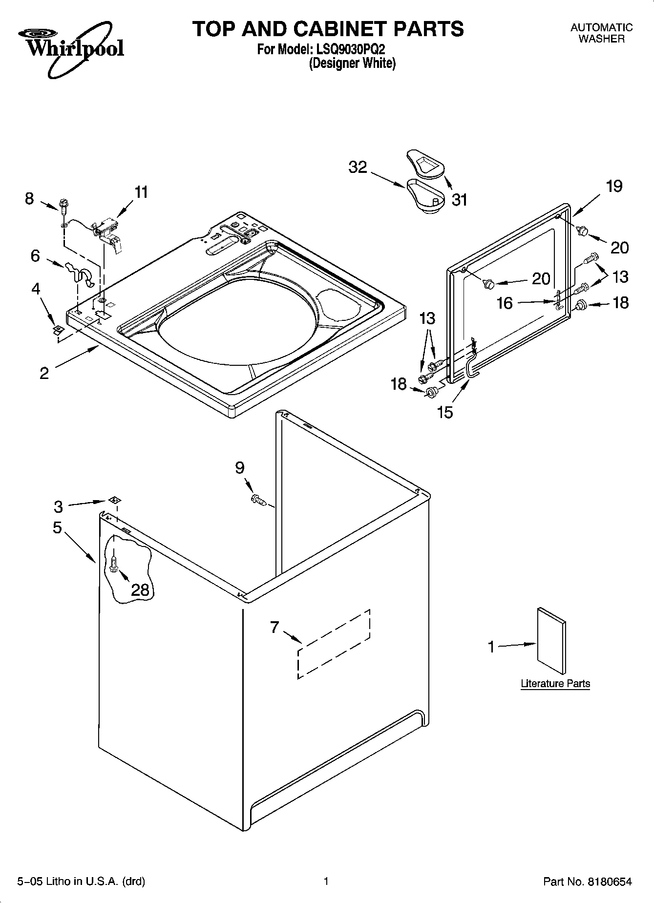 01 - TOP AND CABINET PARTS
