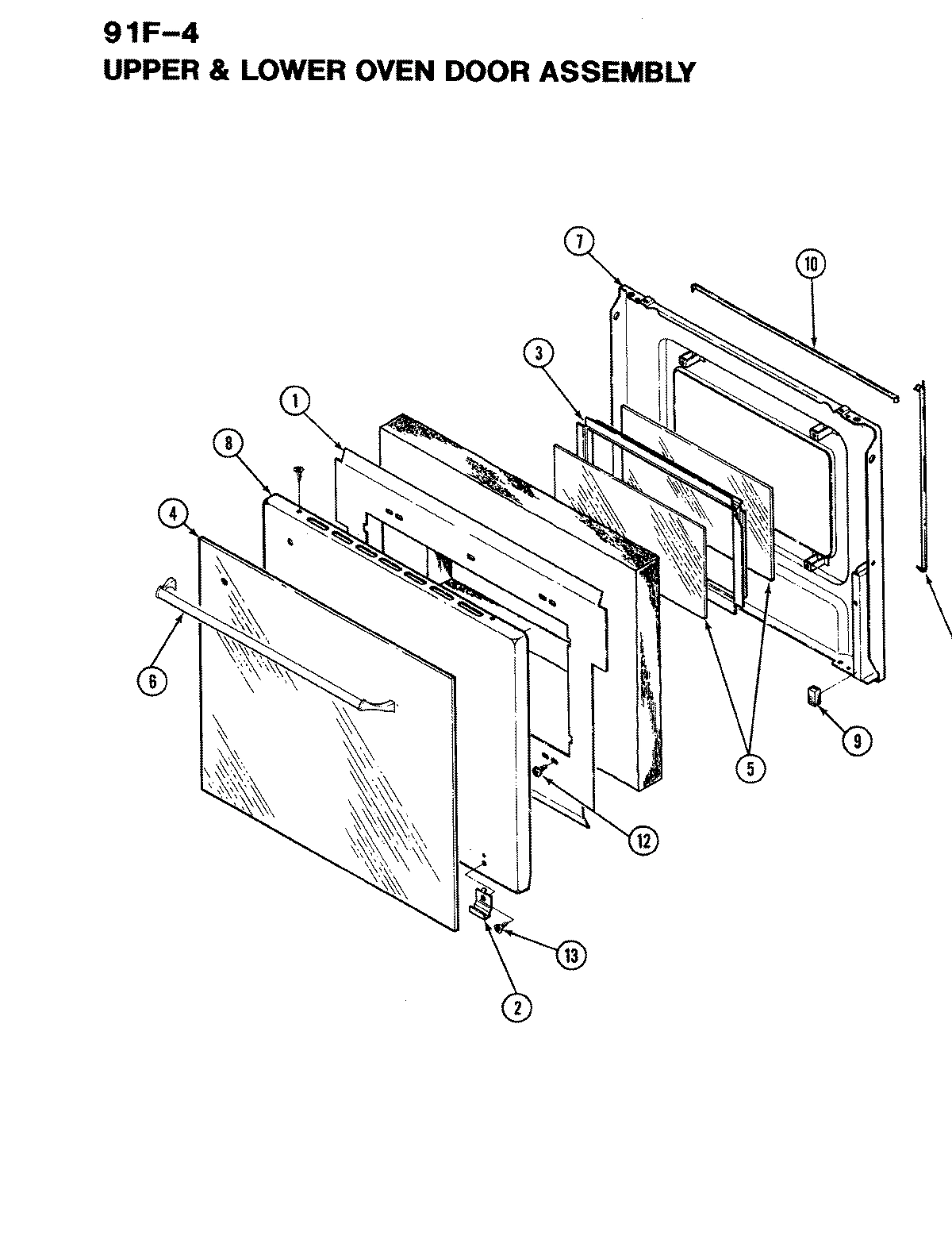 04 - OVEN DOOR ASSY. (UPPER & LOWER)