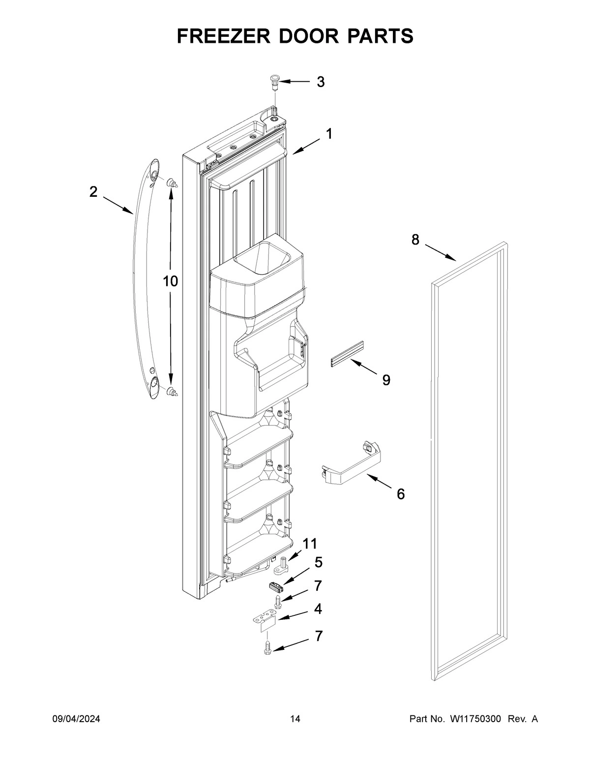 08 - FREEZER DOOR PARTS