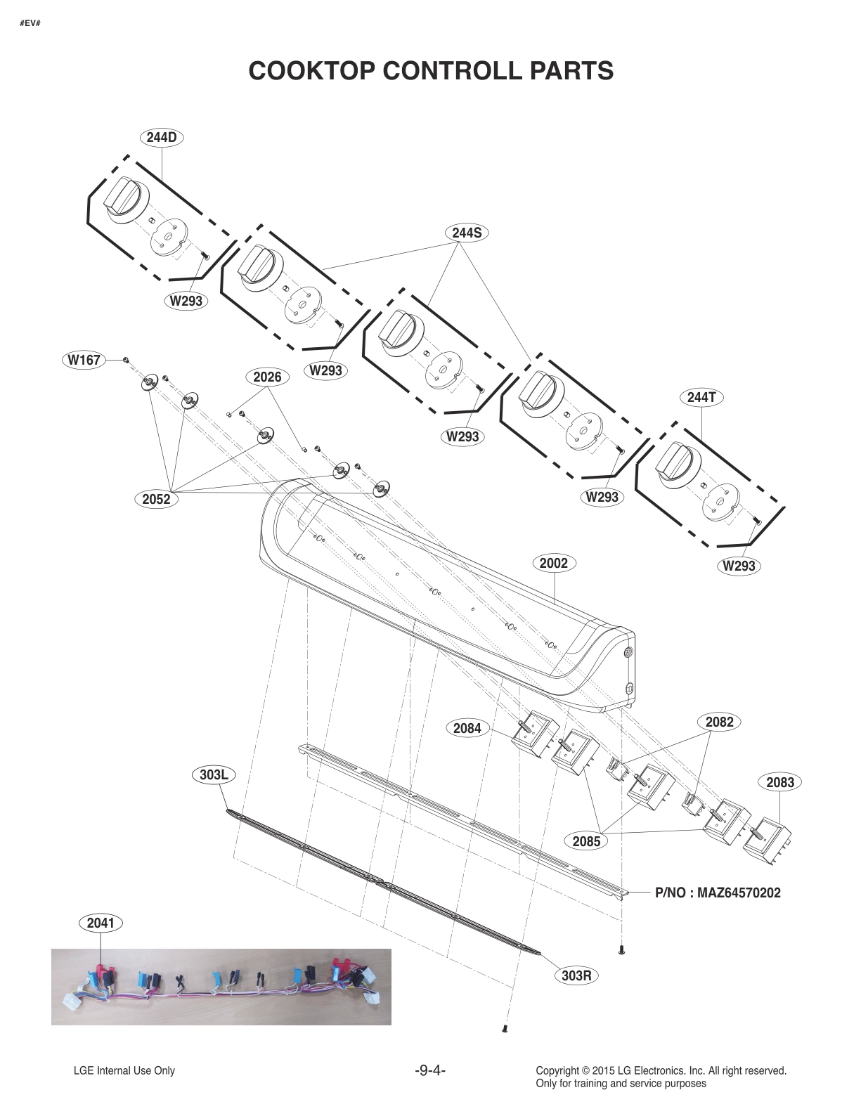 COOKTOP CONTROLL PARTS