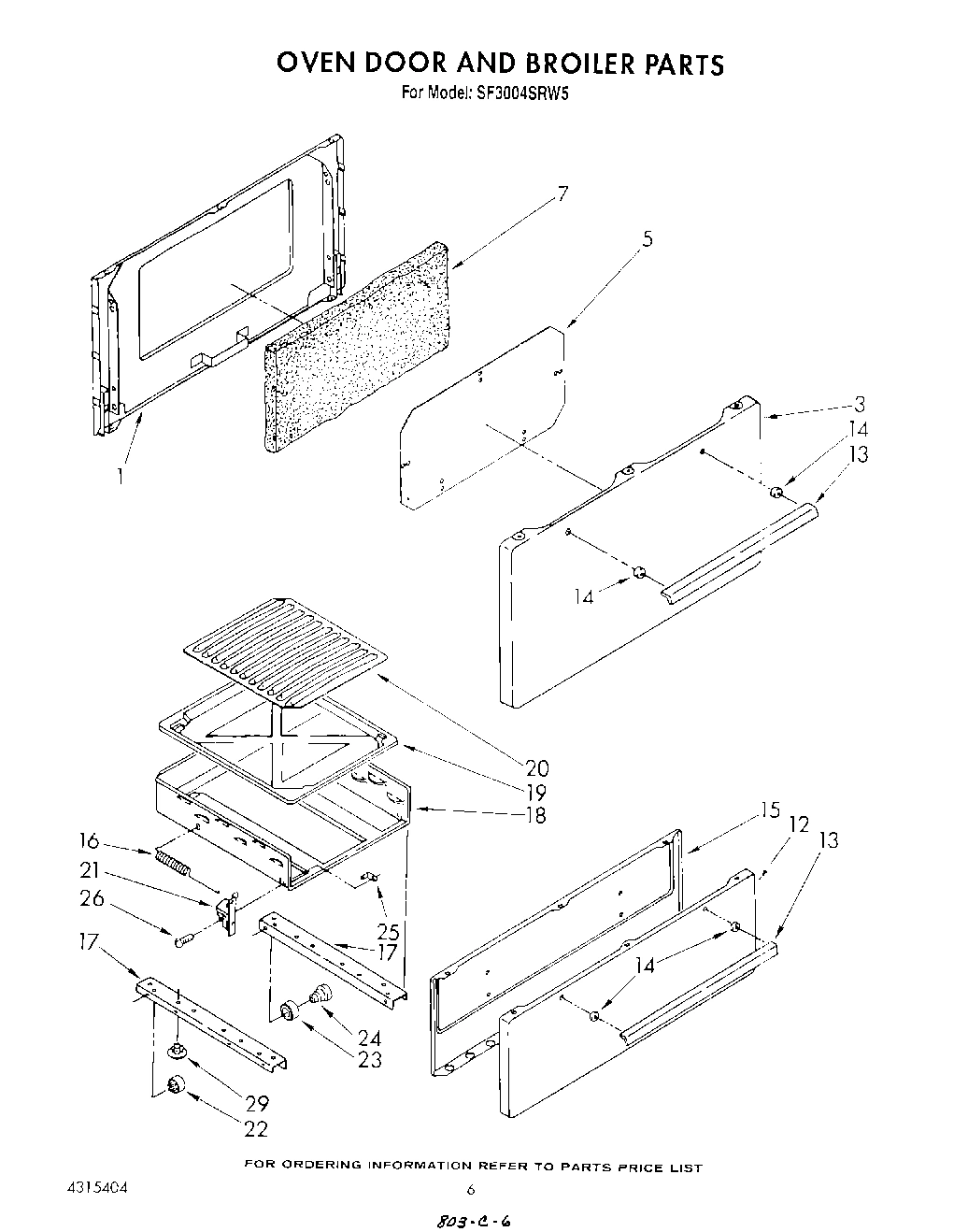 05 - OVEN DOOR AND BROILER