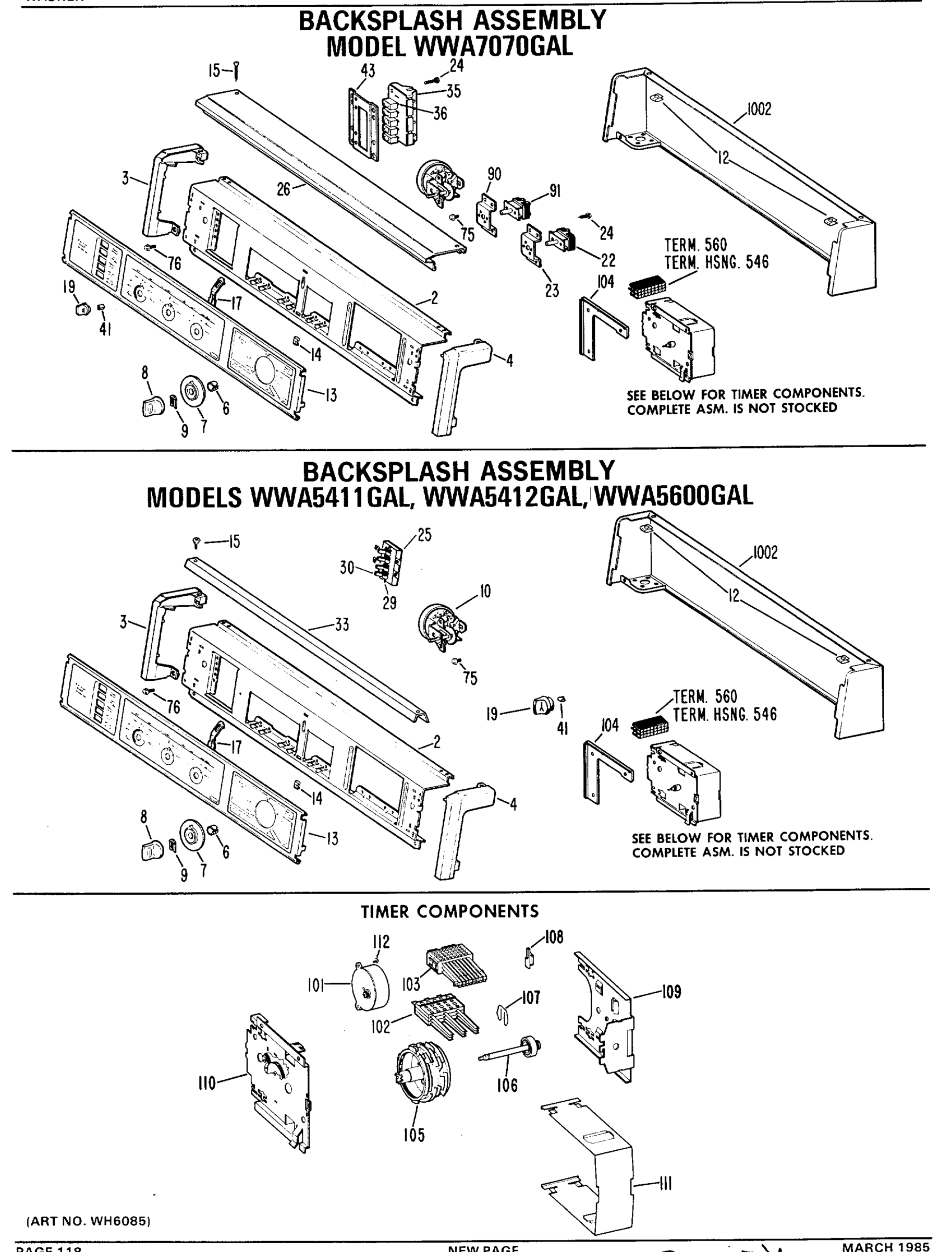 BACKSPLASH ASSEMBLY