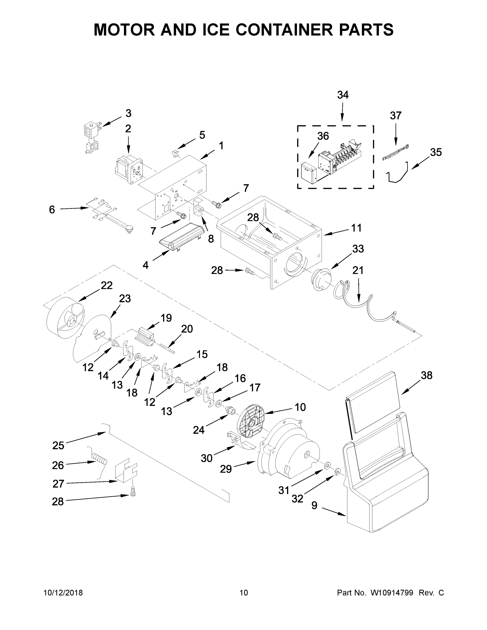 06 - MOTOR AND ICE CONTAINER PARTS