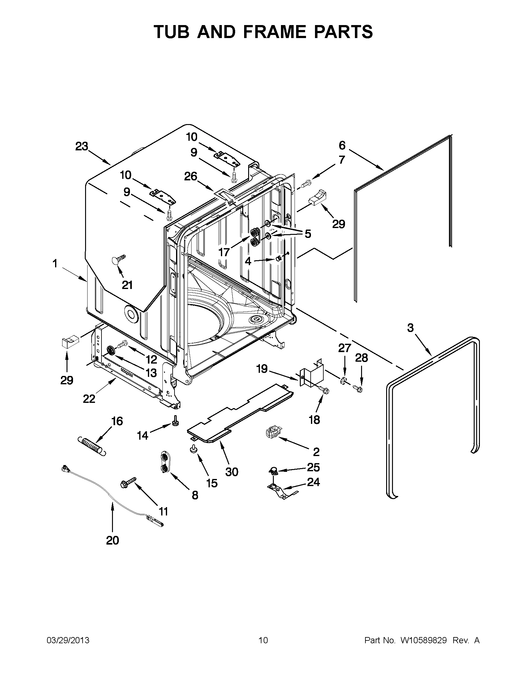 05 - TUB AND FRAME PARTS