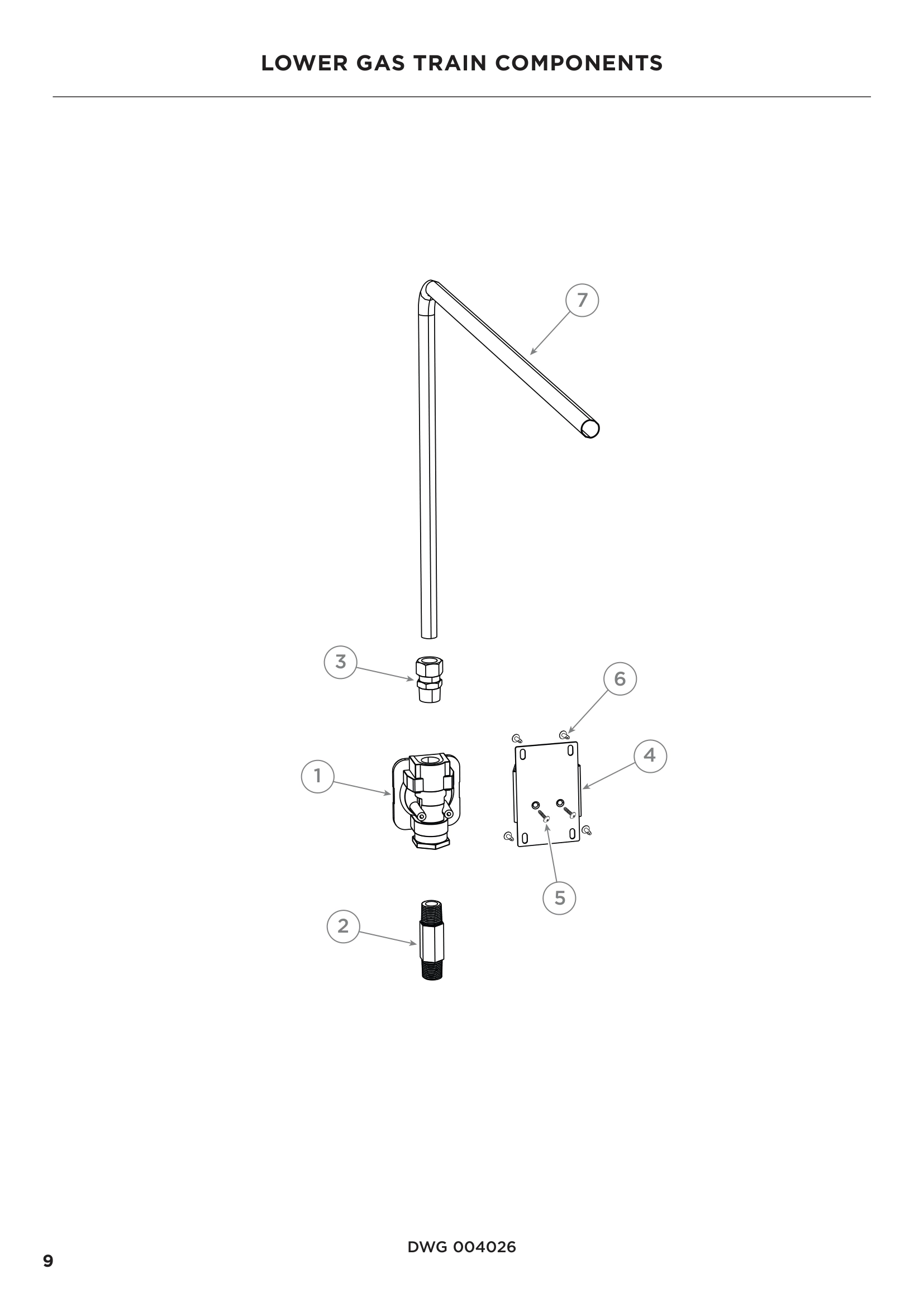 LOWER GAS TRAIN COMPONENTS