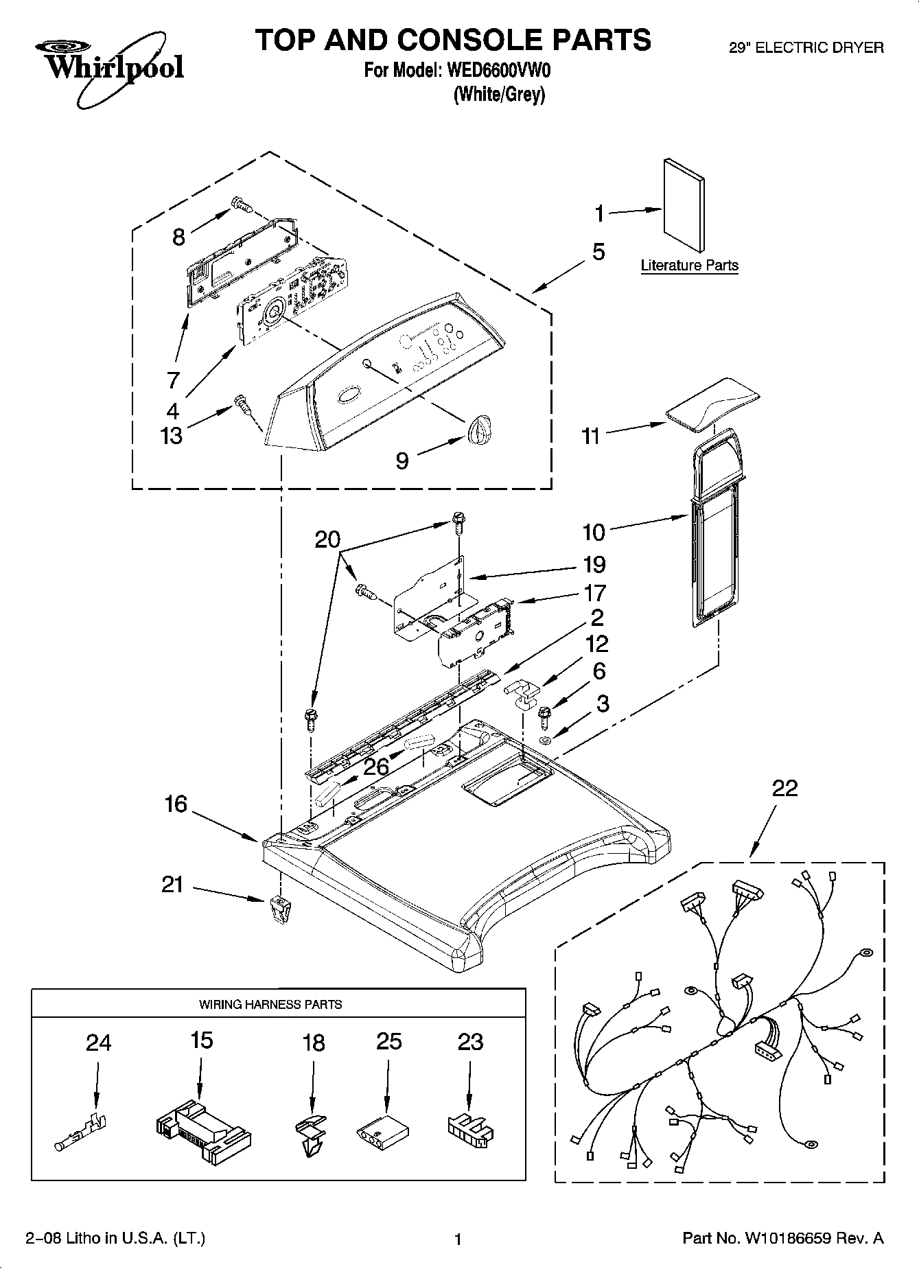 01 - TOP AND CONSOLE PARTS