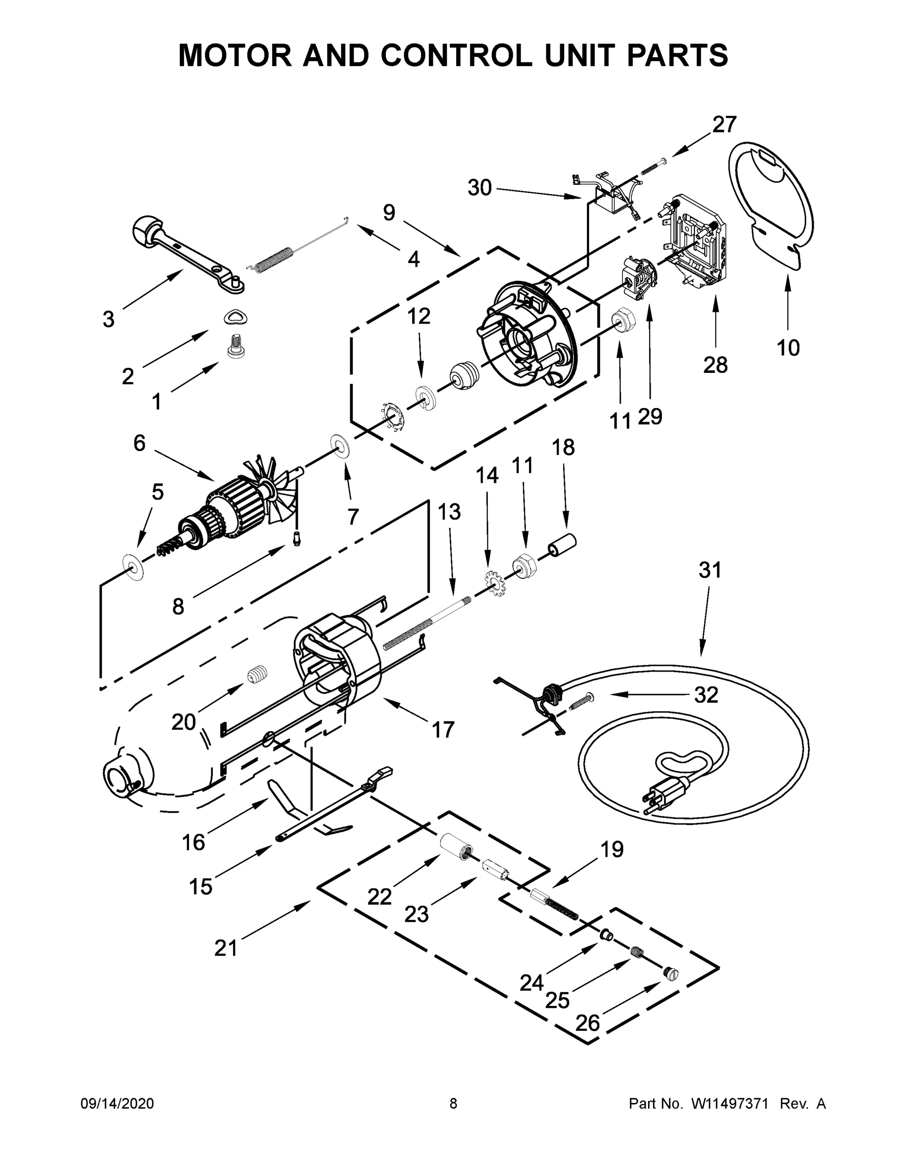 05 - MOTOR AND CONTROL UNIT PARTS
