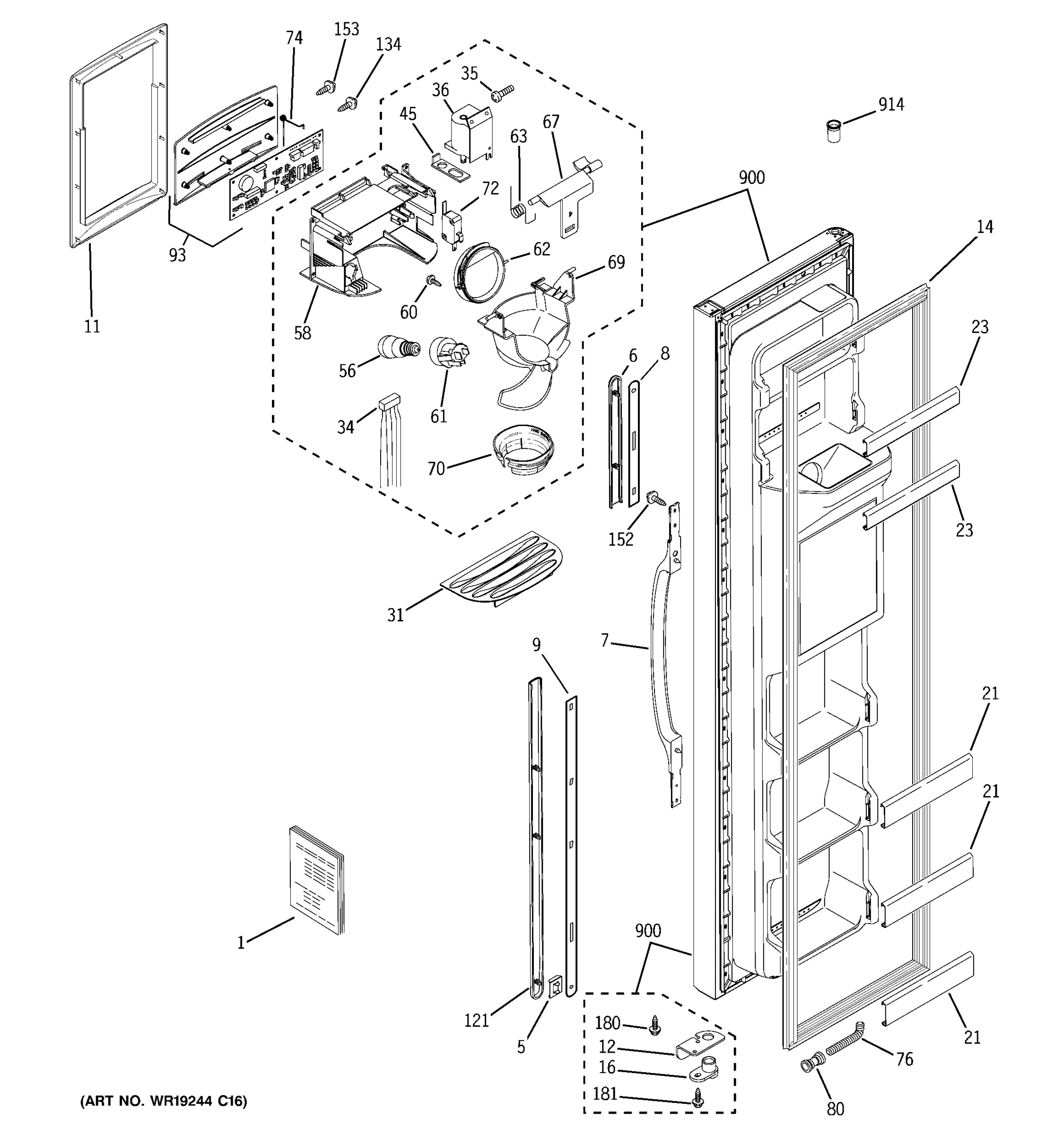 FREEZER DOOR