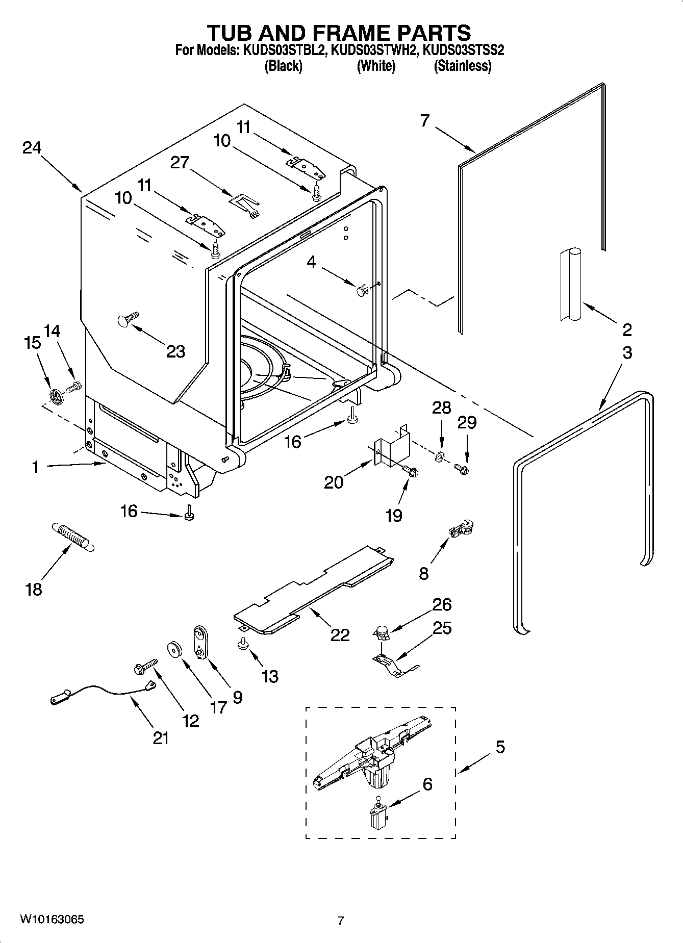 07 - TUB AND FRAME PARTS