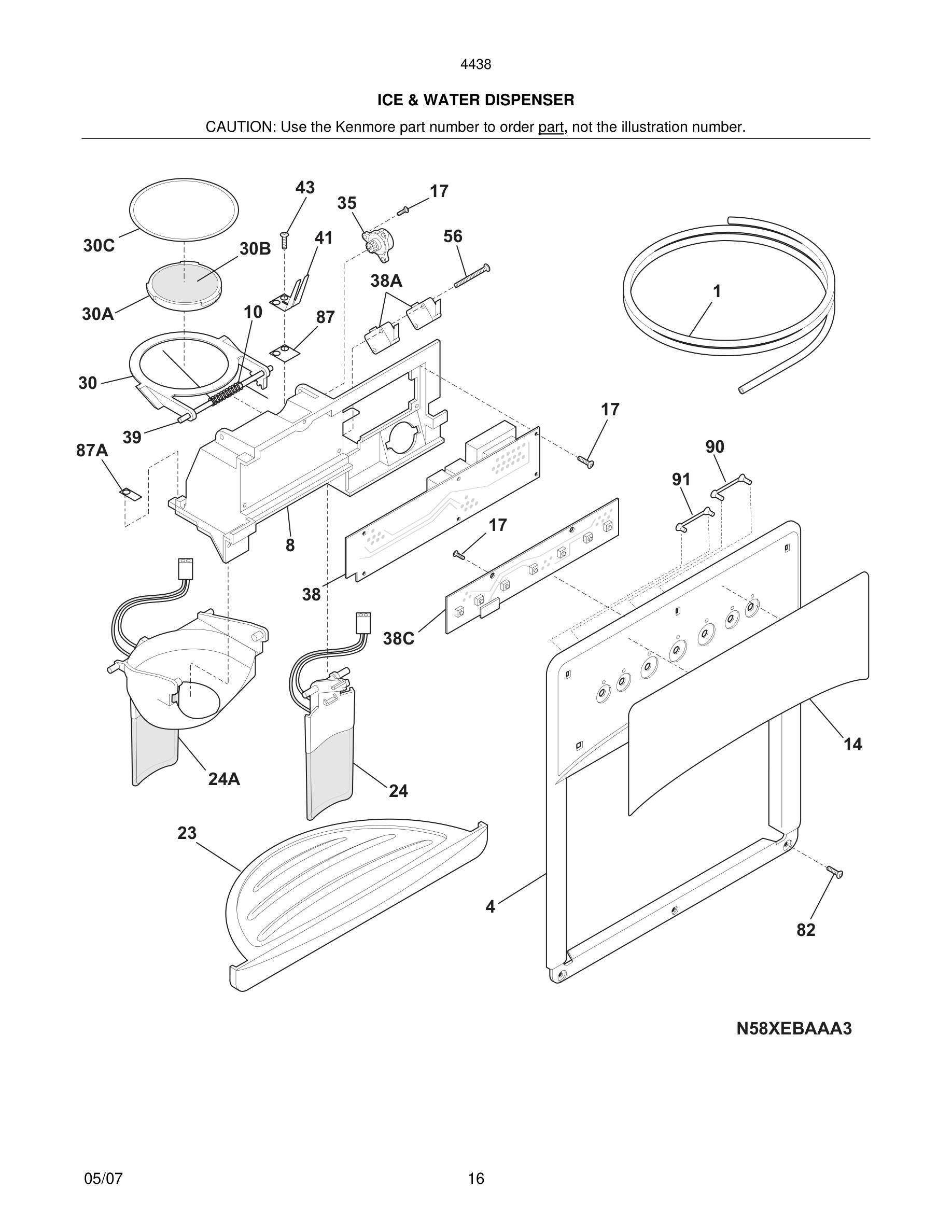 17 - ICE & WATER DISPENSER
