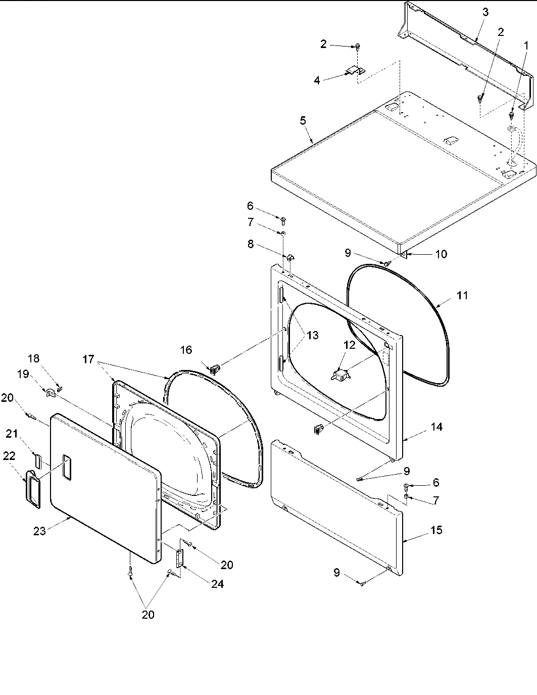 03 - DOOR AND FRONT, ACCESS, AND TOP PANELS