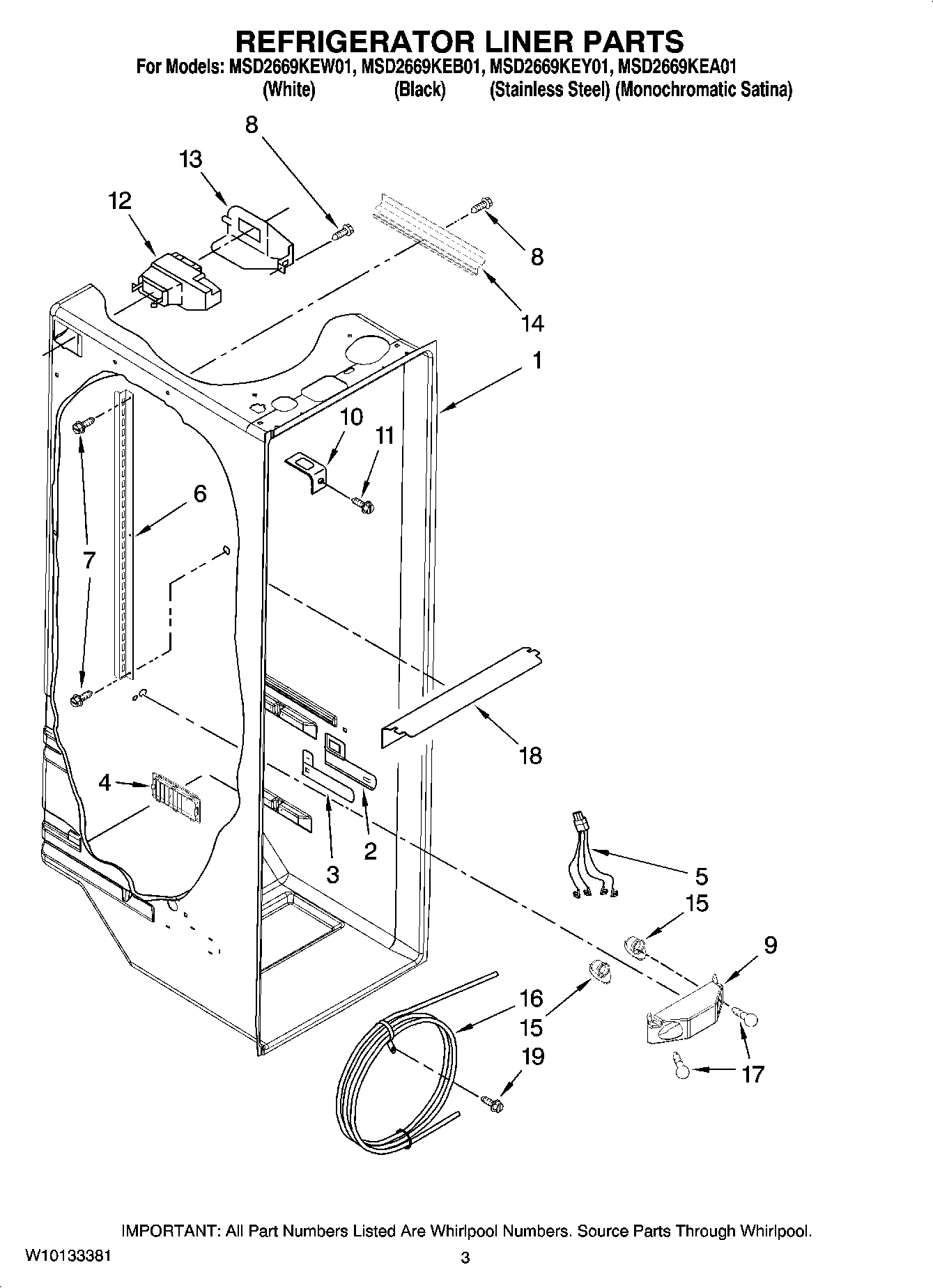 02 - REFRIGERATOR LINER PARTS
